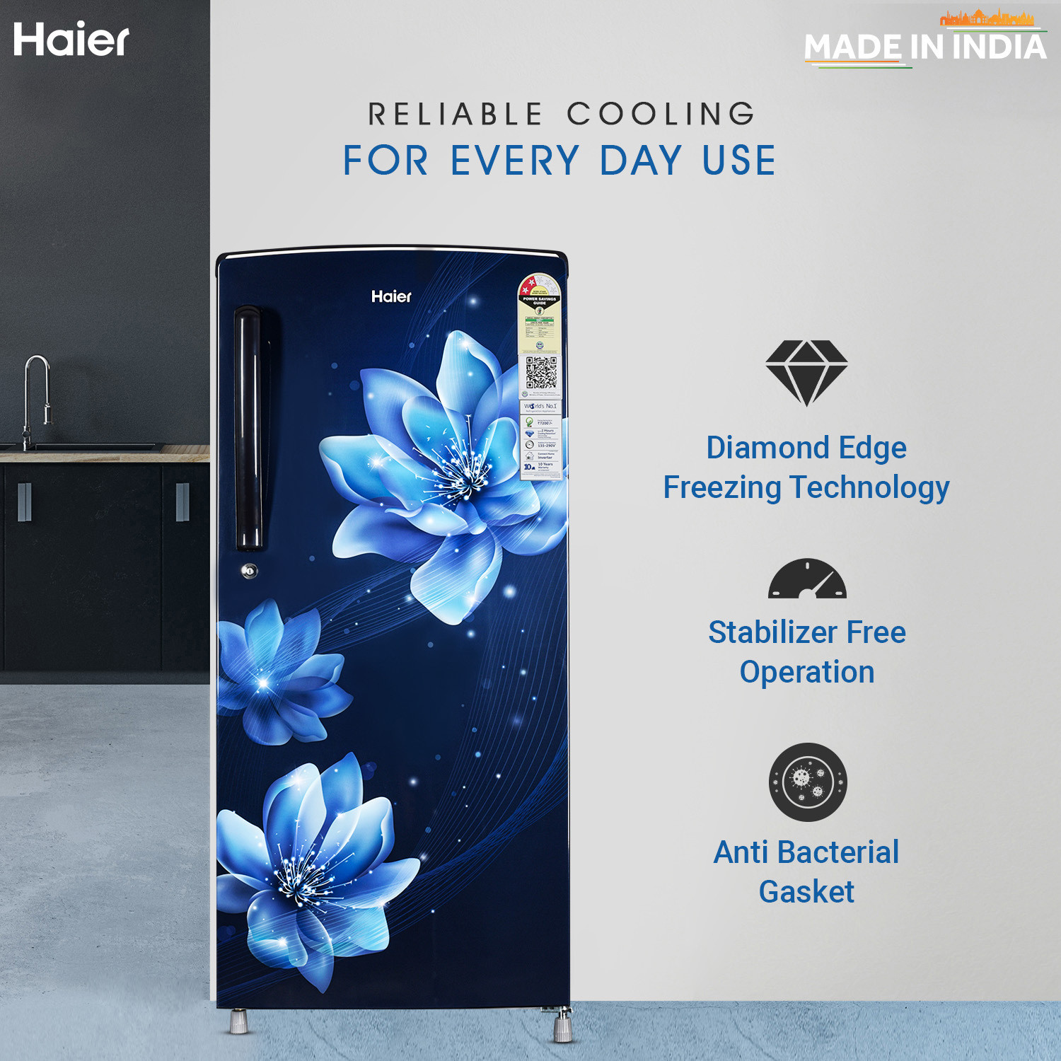 Image of Haier 185 L Direct Cool Single Door 2 Star Refrigerator