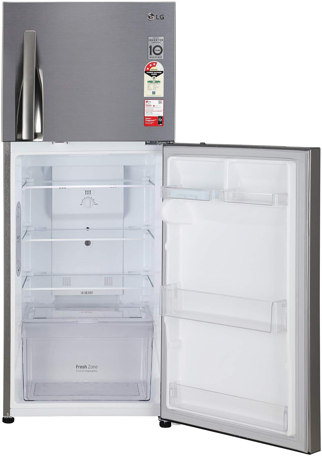 Image of LG 242 L Frost Free Double Door 3 Star Refrigerator with DoorCooling+ & Smart Inverter Compressor