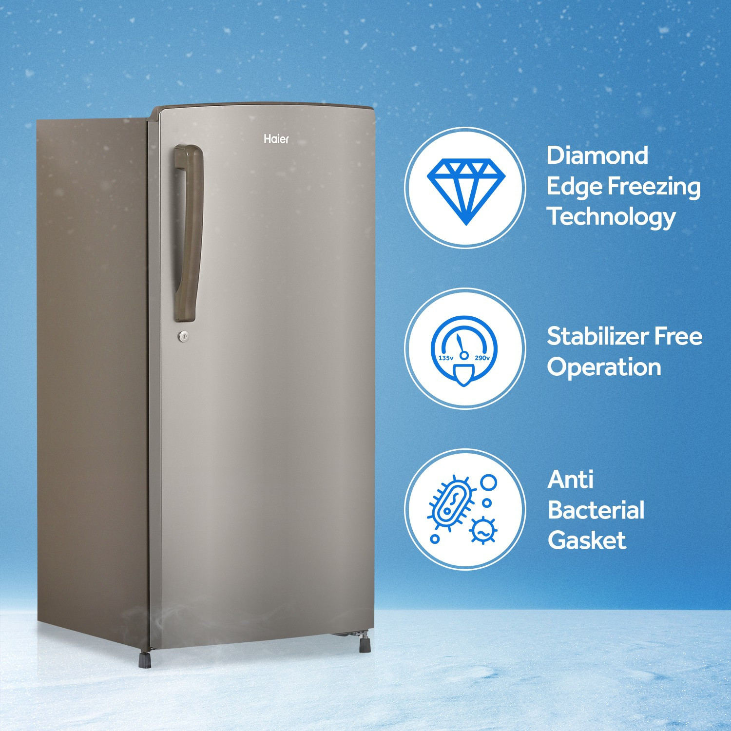 Image of Haier 192 L Direct Cool Single Door 3 Star Refrigerator