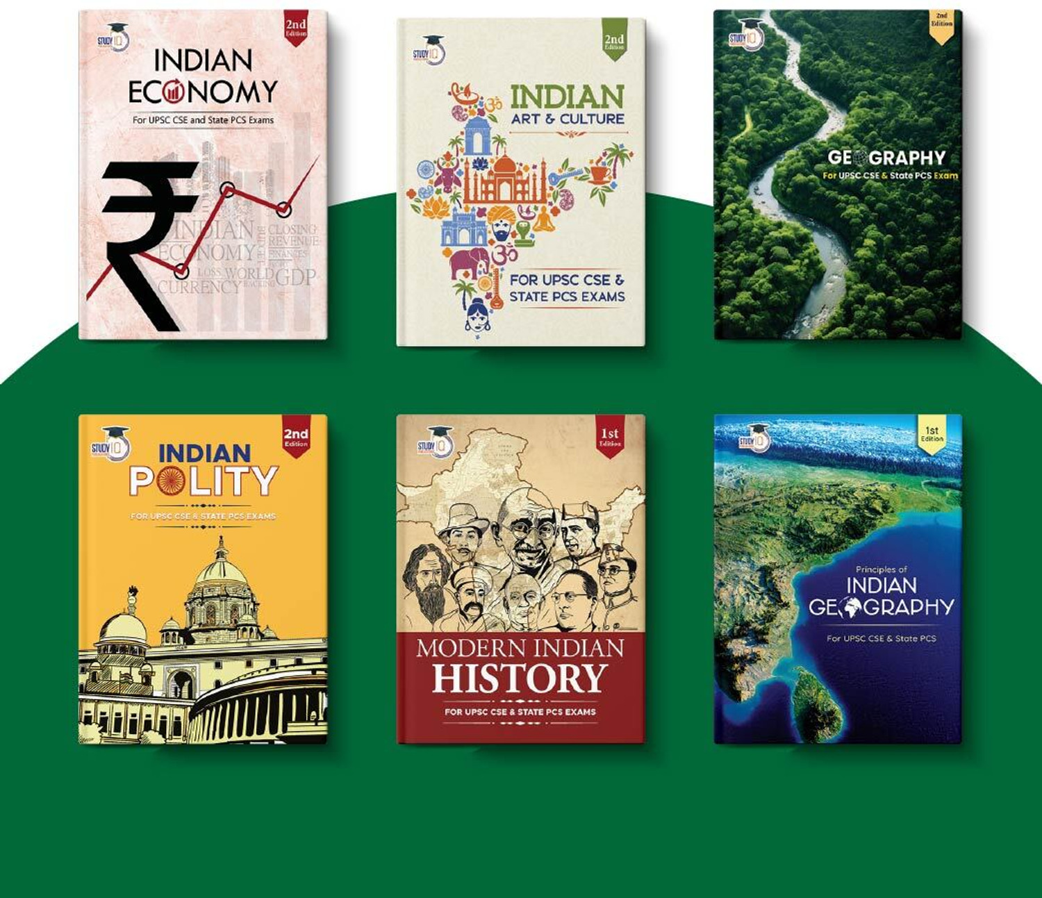 StudyIQ Combo: Modern Indian History + Indian Polity + Indian Economy 