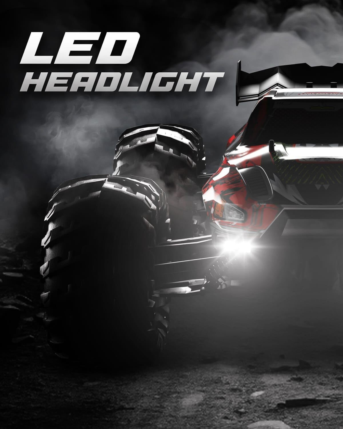 Image of vihaan Racing RC Car 45 KM /H High Speed 1:16 4WD Supersonic Off-Road Monster Truck (Black)