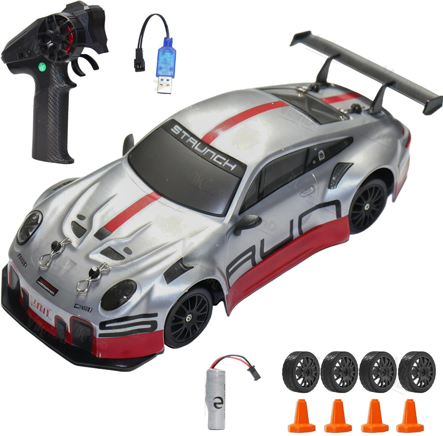 Image of PAPASpace 1:24 RC Drift Car 4WD 25KMH High Speed Remote Control Racing Car with Drift Tire (Multicolor)
