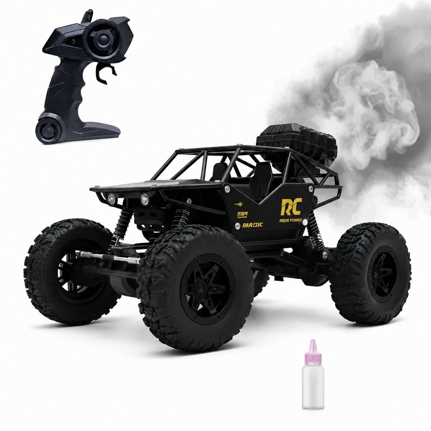 Image of 1542Store Remote Control Mist Spray Rock Crawler Off-Road Stunt Car Toy for Kids (Multicolor, Pack of: 1)
