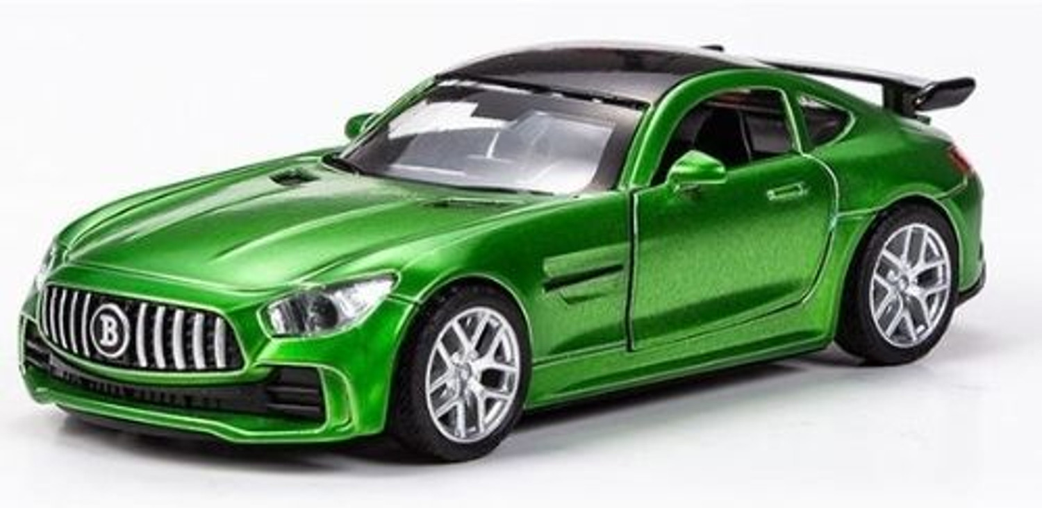 Image of RAMSHREE Premium 1:32 Green Metal Die-Cast Racing Car Toy with Openable Doors (Green)