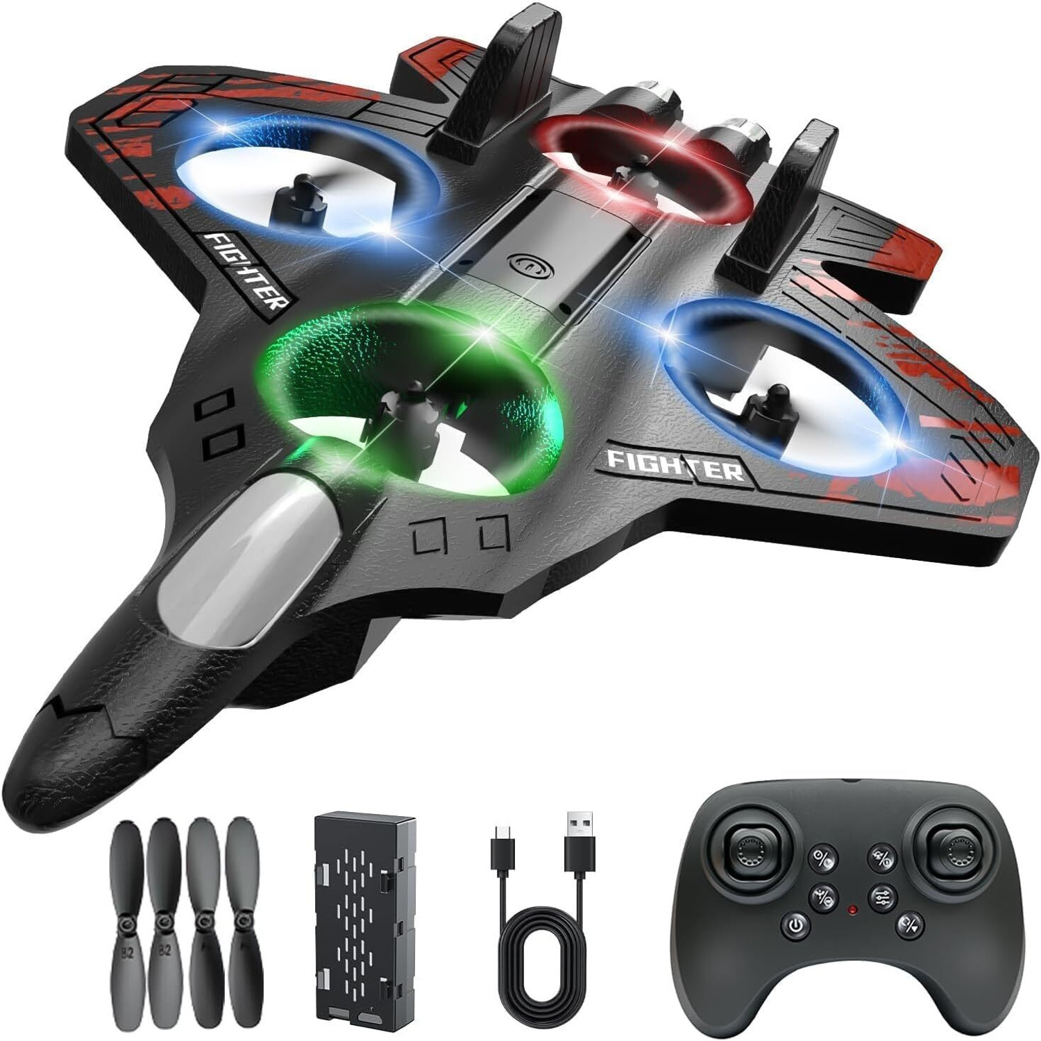 Image of jalora 360 Stunt Flip & Roll, Easy to Fly Stable Aircraft Toy for Boys & Girls (Multicolor)