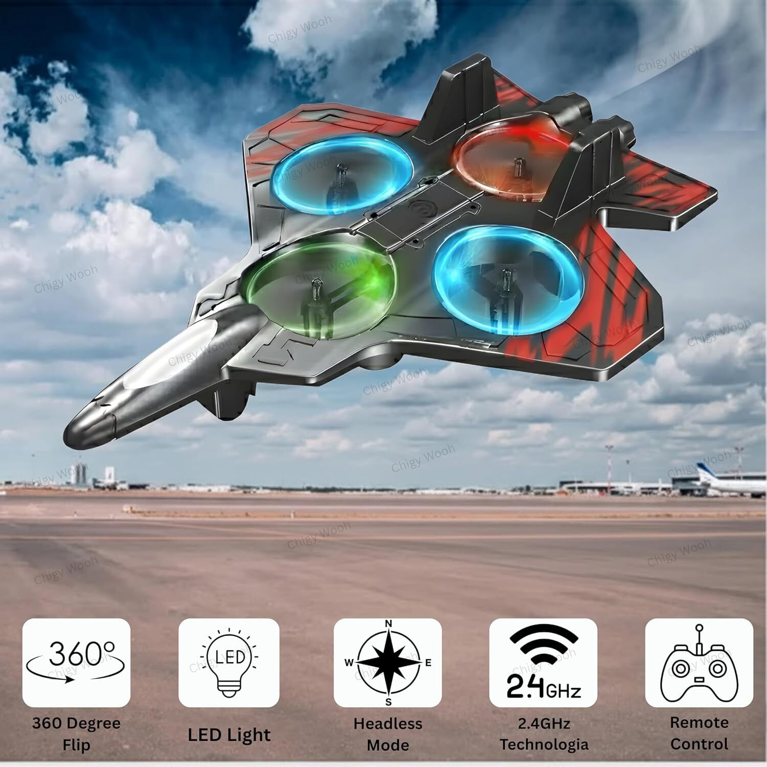 Image of jalora 360 Stunt Flip & Roll, Easy to Fly Stable Aircraft Toy for Boys & Girls (Multicolor)