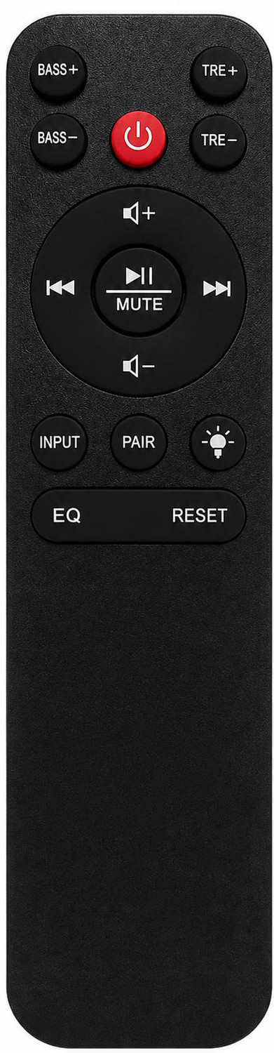 Image of LipiWorld DR-249 Home Theater Soundbar System Remote Compatible For Zebronics Soundbar Remote Controller (Black)