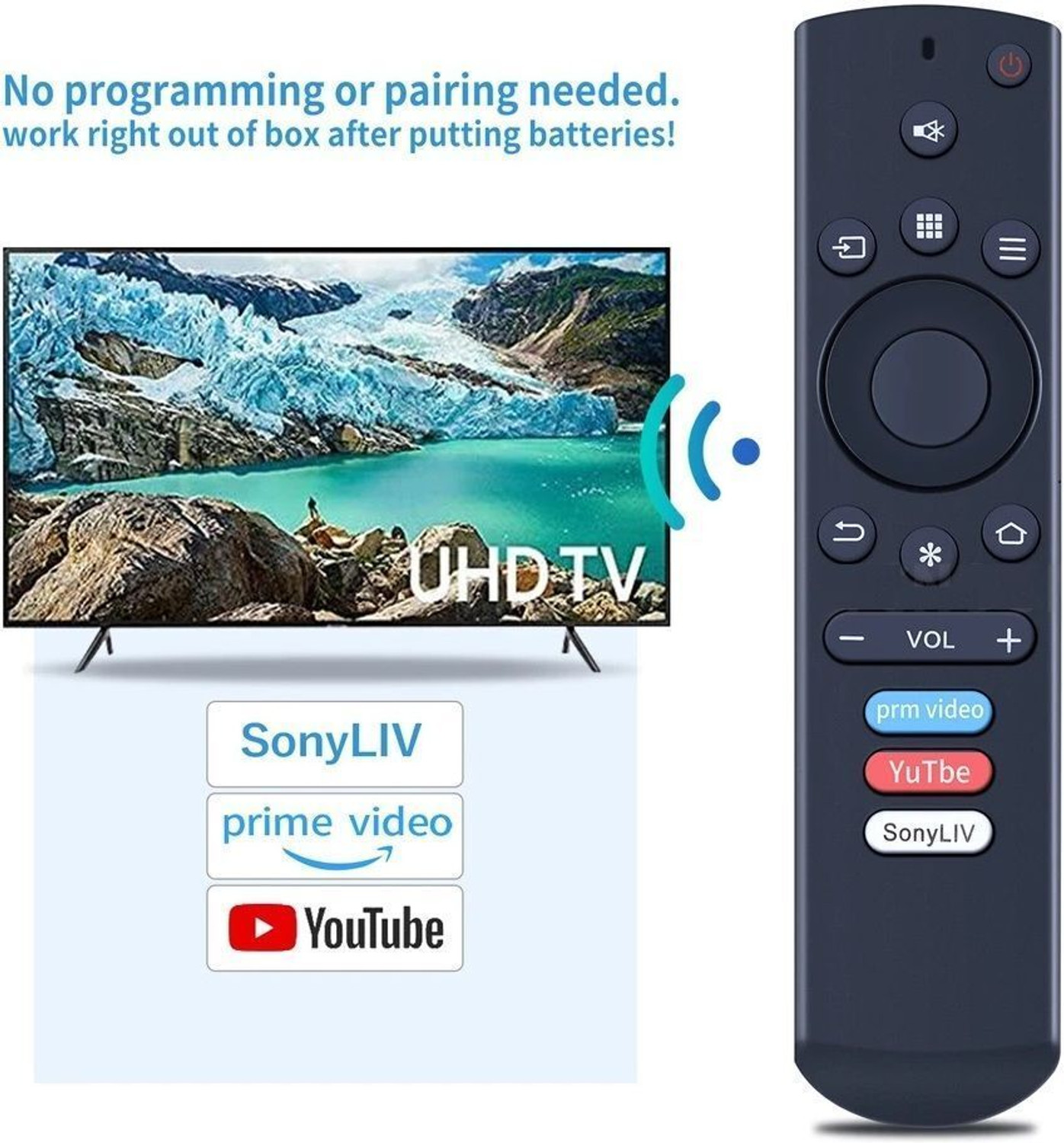 Image of LETHABO Thomson Remote Control 182 Compatible for-22 Thomson LED TV (Without Voice function) Remote Controller (Black)