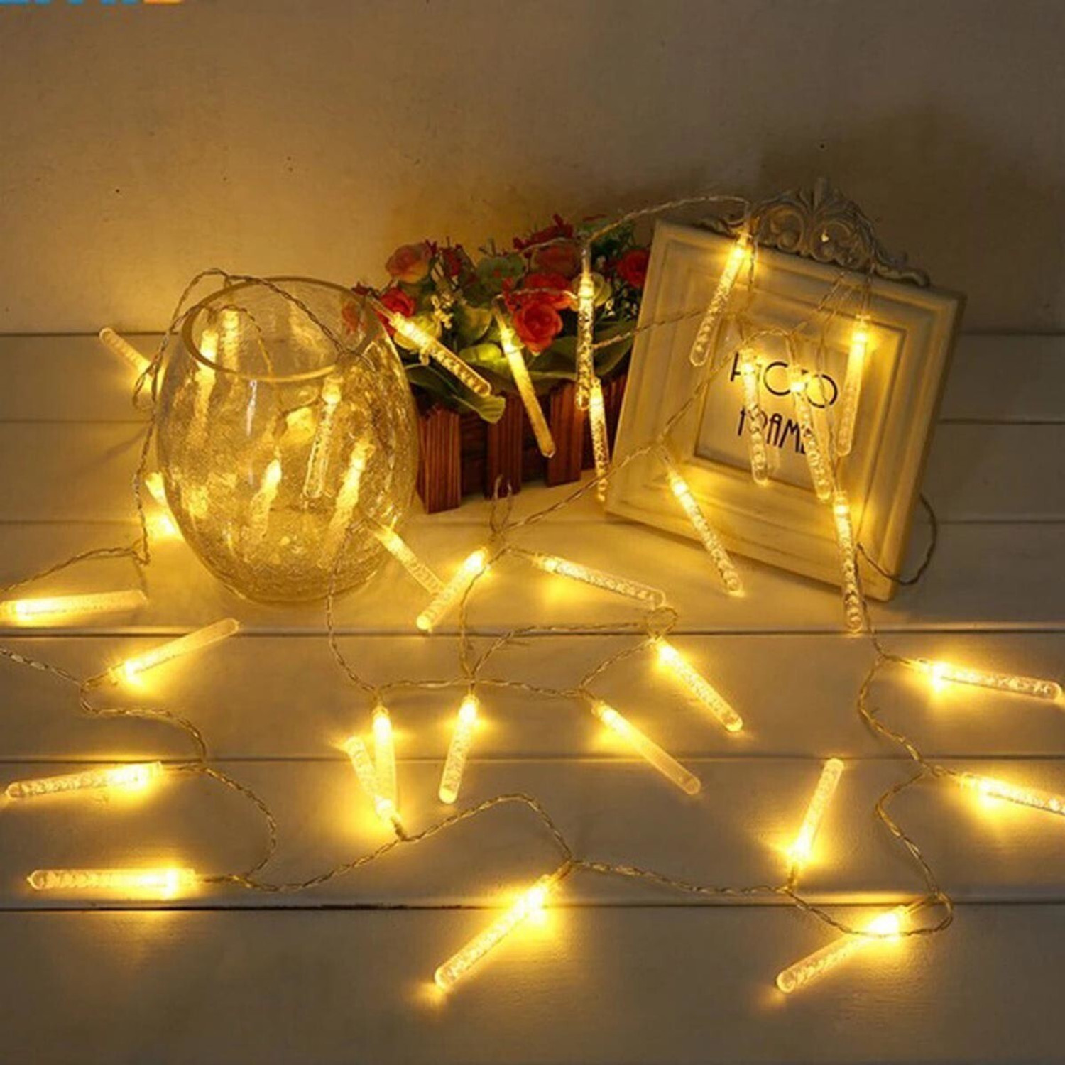 Image of Home Delight 14 LEDs 4 m Yellow Steady Fruit Rice Lights (Pack of 1)