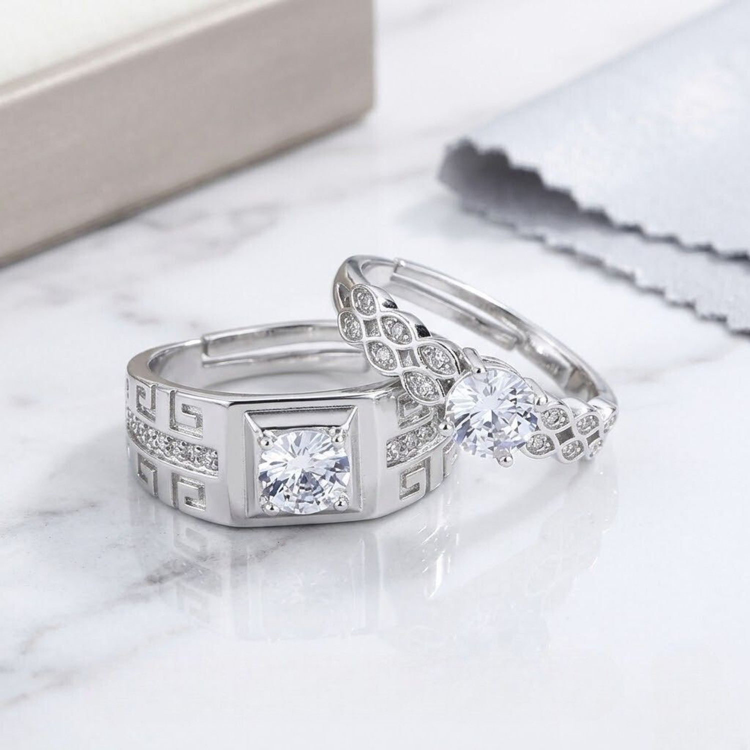 Image of SHAAVA Rhodium Plated Pure Silver Ring