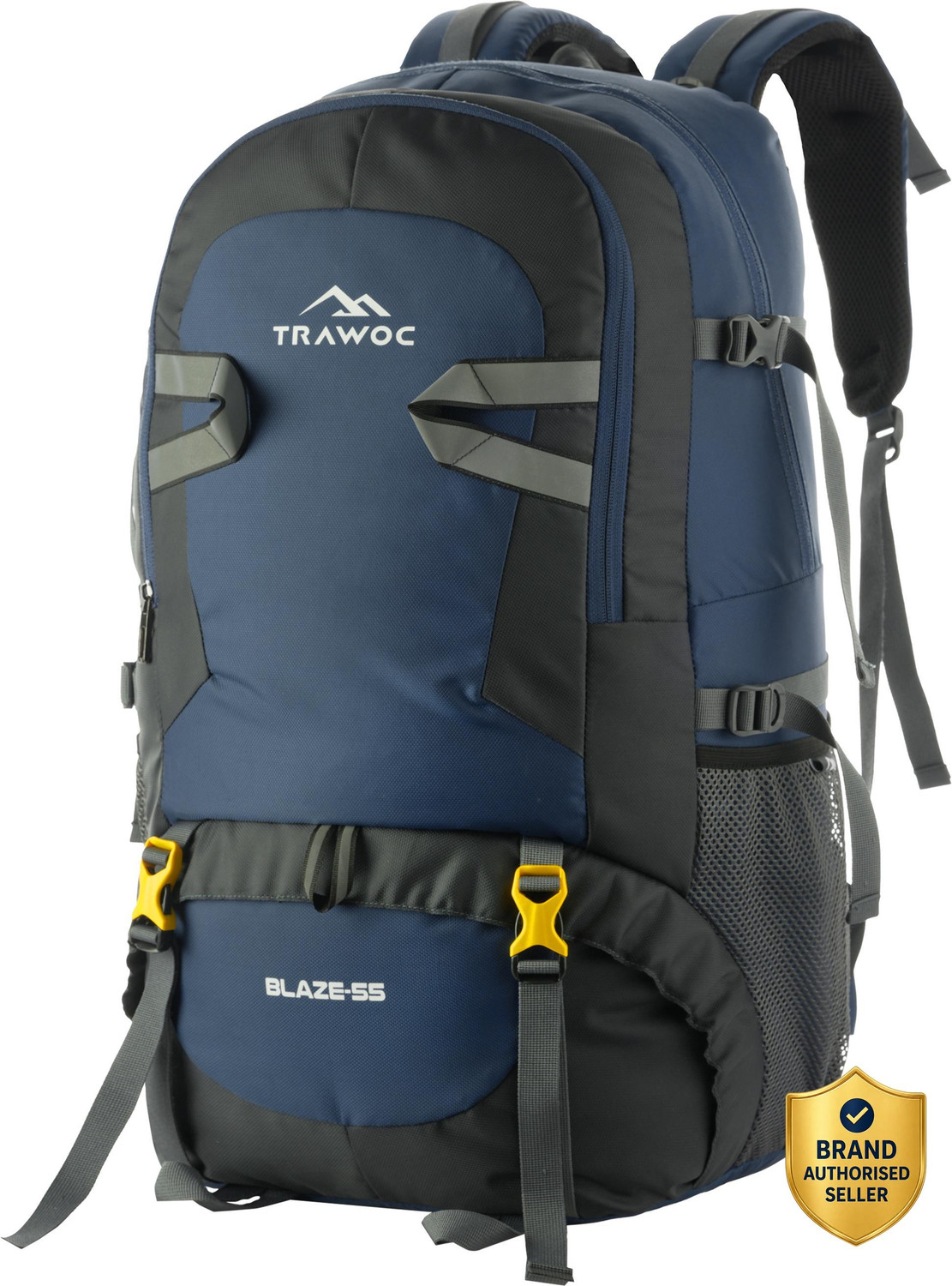 SHK014-NAVYBLUE Trekking Bag Hiking Backpack Travel Rucksack  - 55 L  (Grey)
