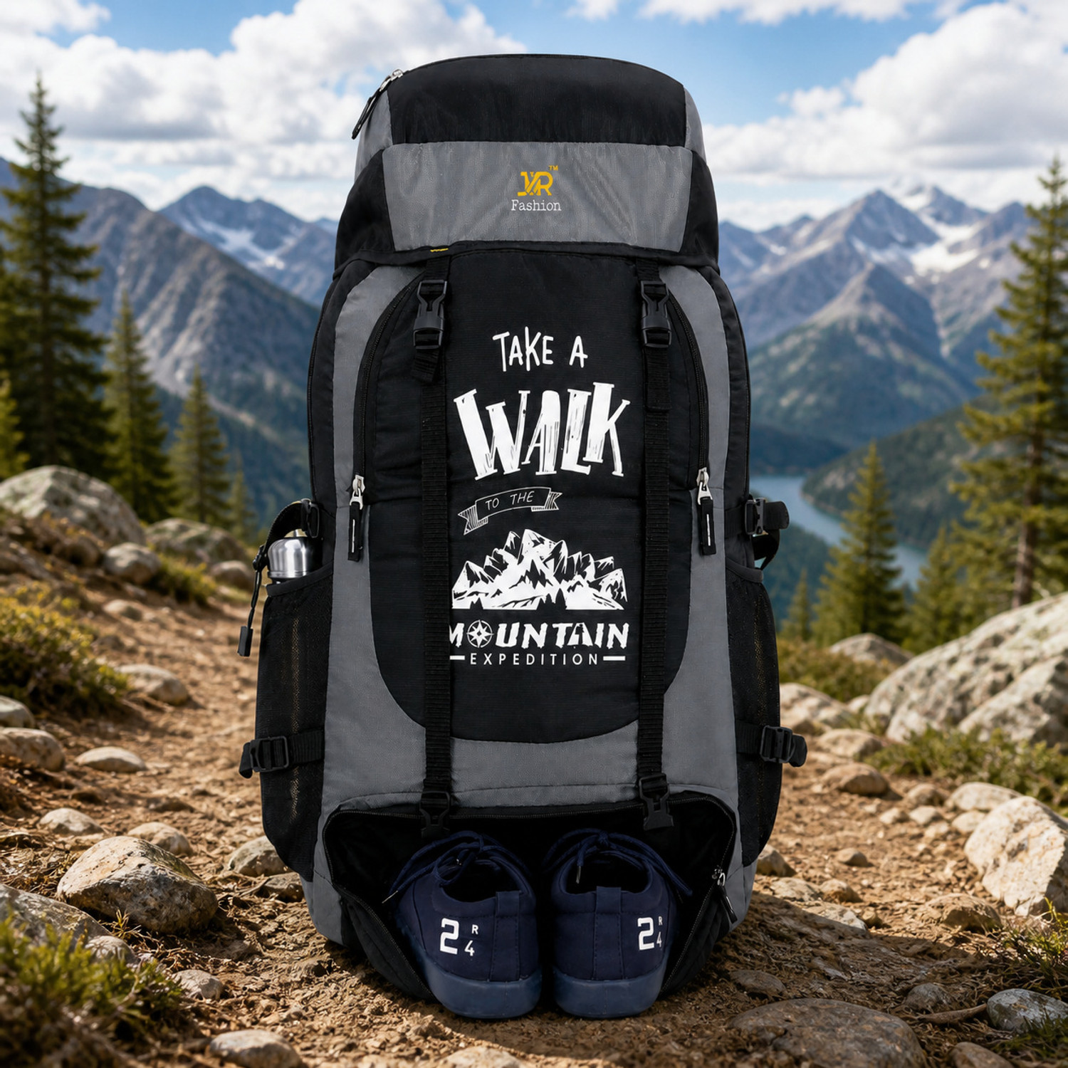 JIRFASHION 60L Mountain Rucksack – Hiking & Travel Backpack