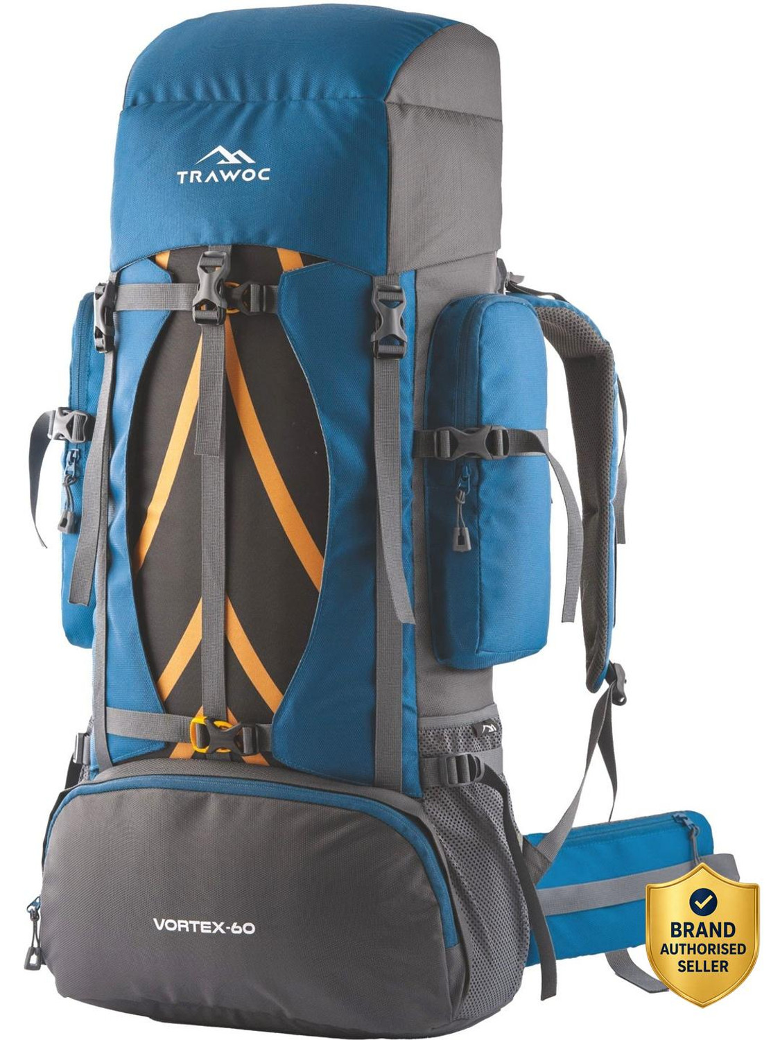 60 LTR Trekking Rucksack Travel Hiking Backpack Bag, 1 Year Warranty (