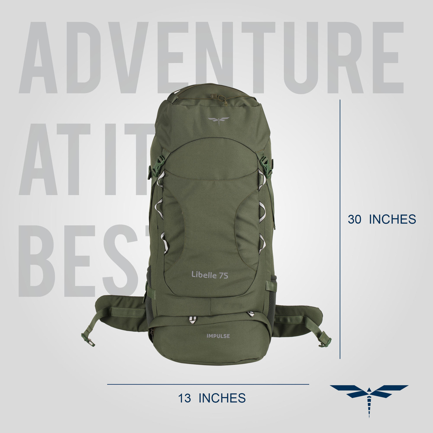 IMPULSE bag travel bag for men tourist bag backpack for hiking trekking