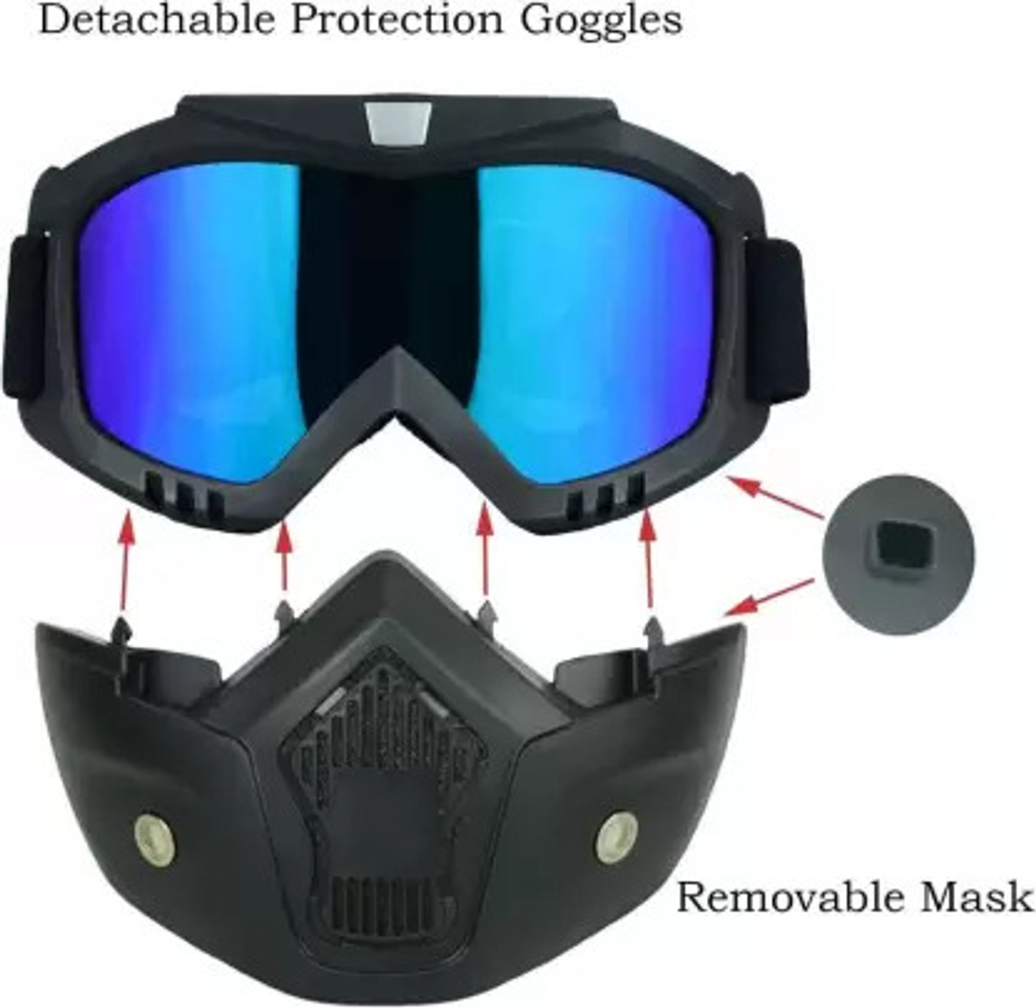 Image of Weyride Bike Riding Glasses Face Mask With Mouth Filter MT-14 Blowtorch Safety Goggle (Free-size)