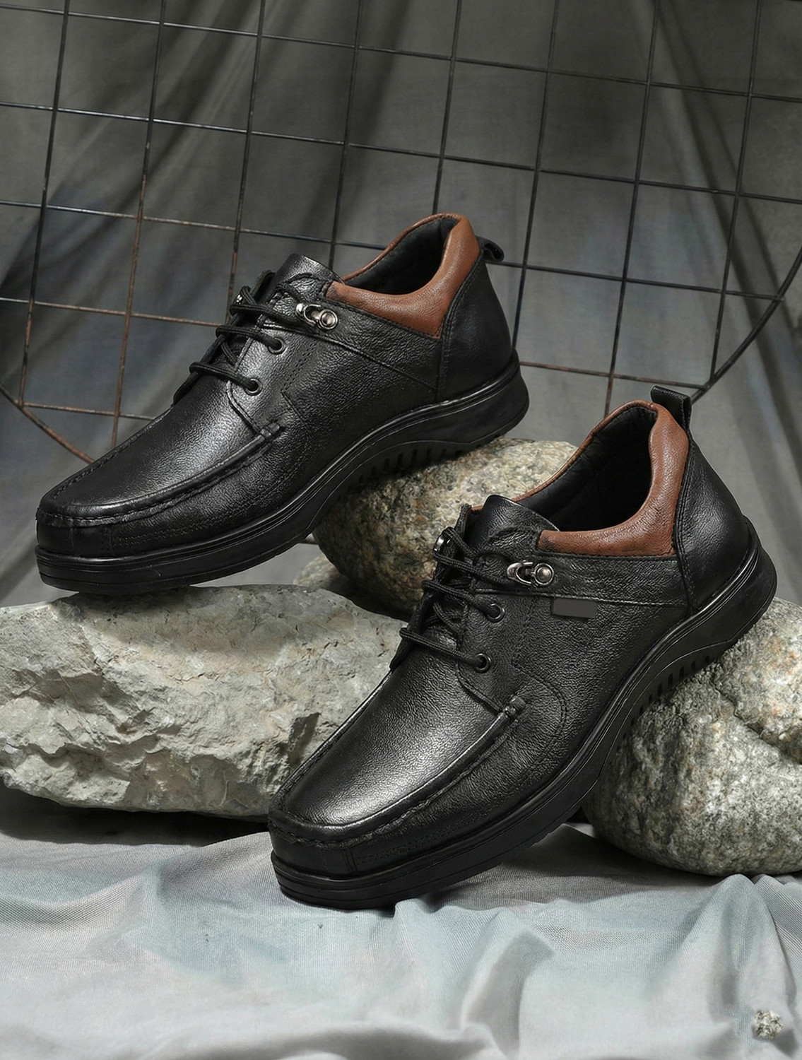 Image of Blackburn Steel Toe Leather Safety Shoe (Black, SB, Size 6)