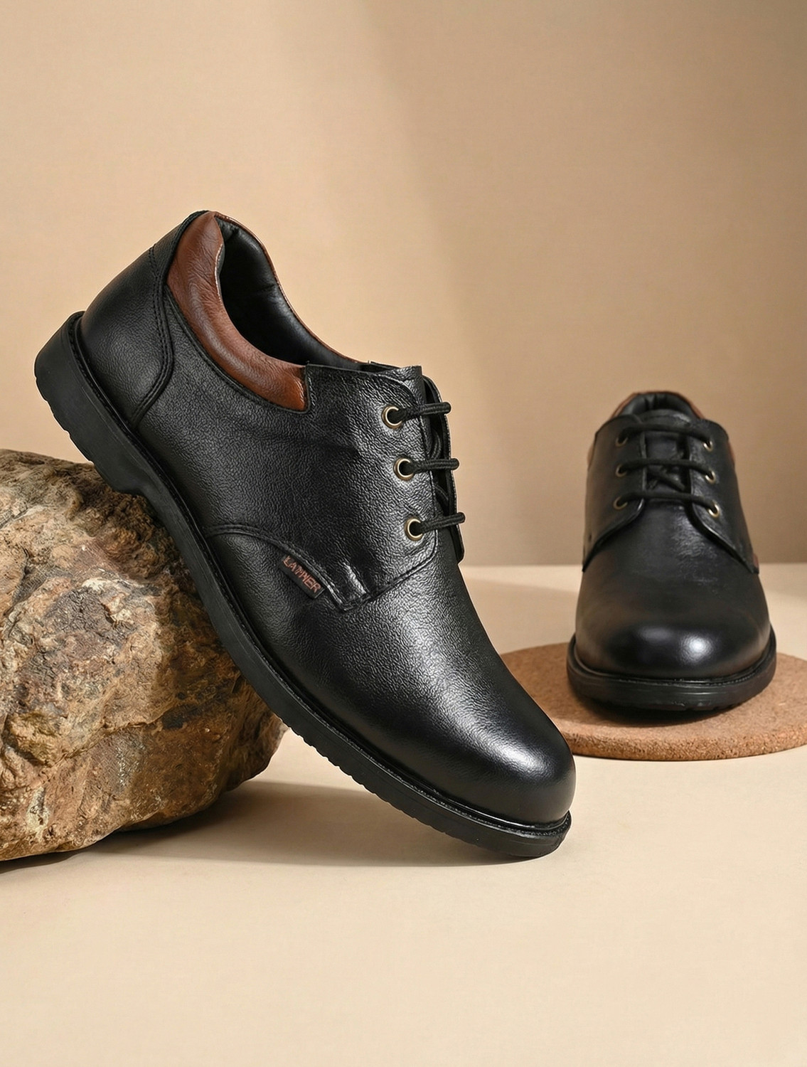 Image of Blackburn Steel Toe Leather Safety Shoe (Black, SB, Size 6)
