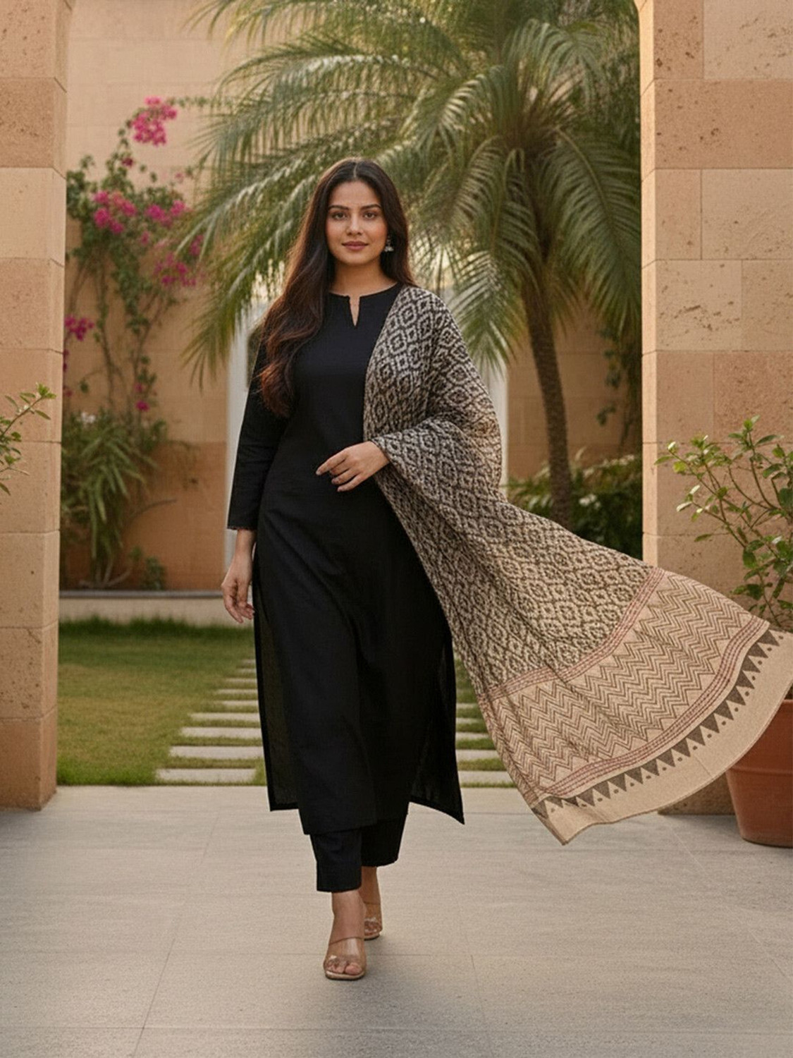 Image of Toochki Printed Kurta, Salwar & Dupatta Set