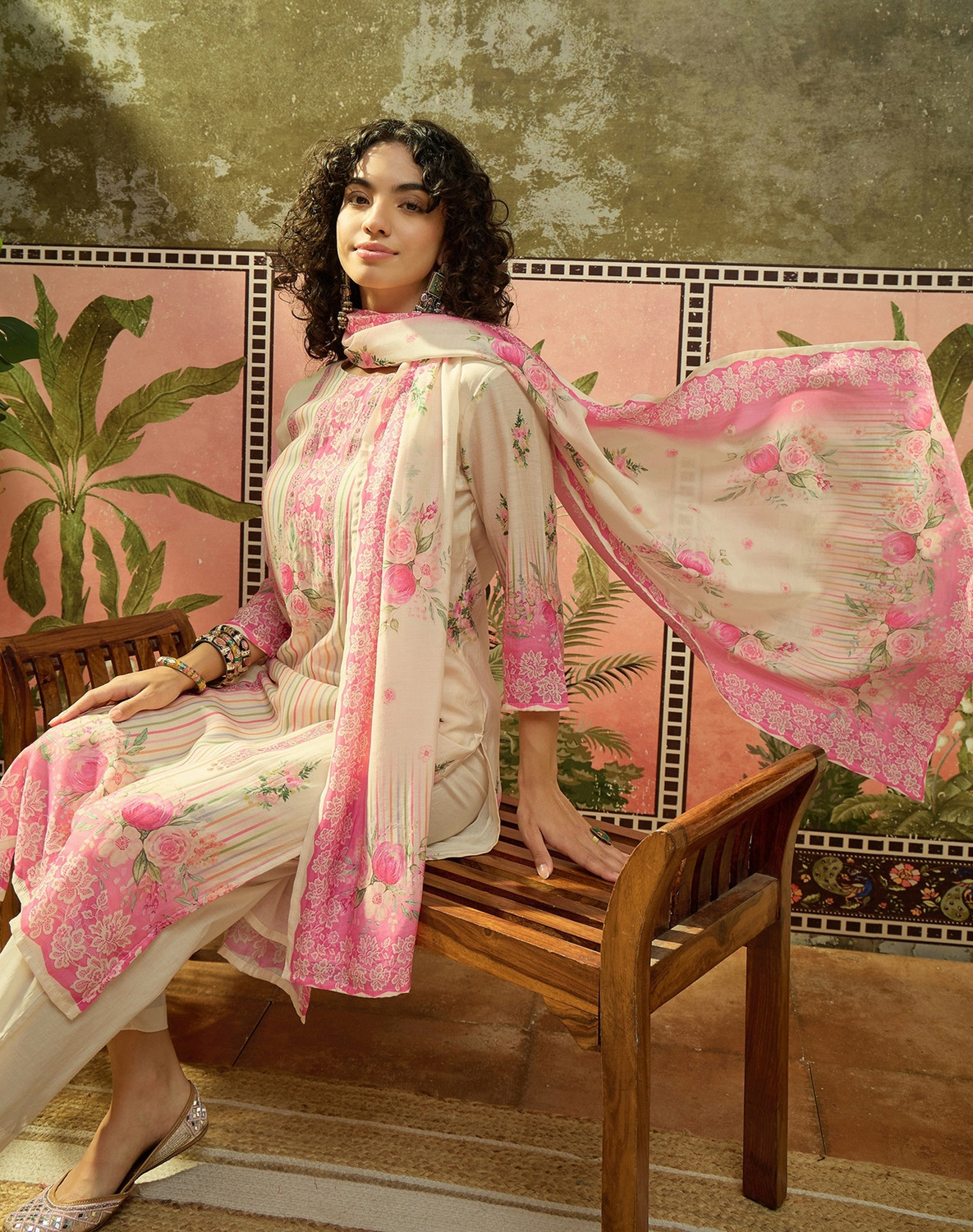 Image of Toochki Printed Kurta, Salwar & Dupatta Set