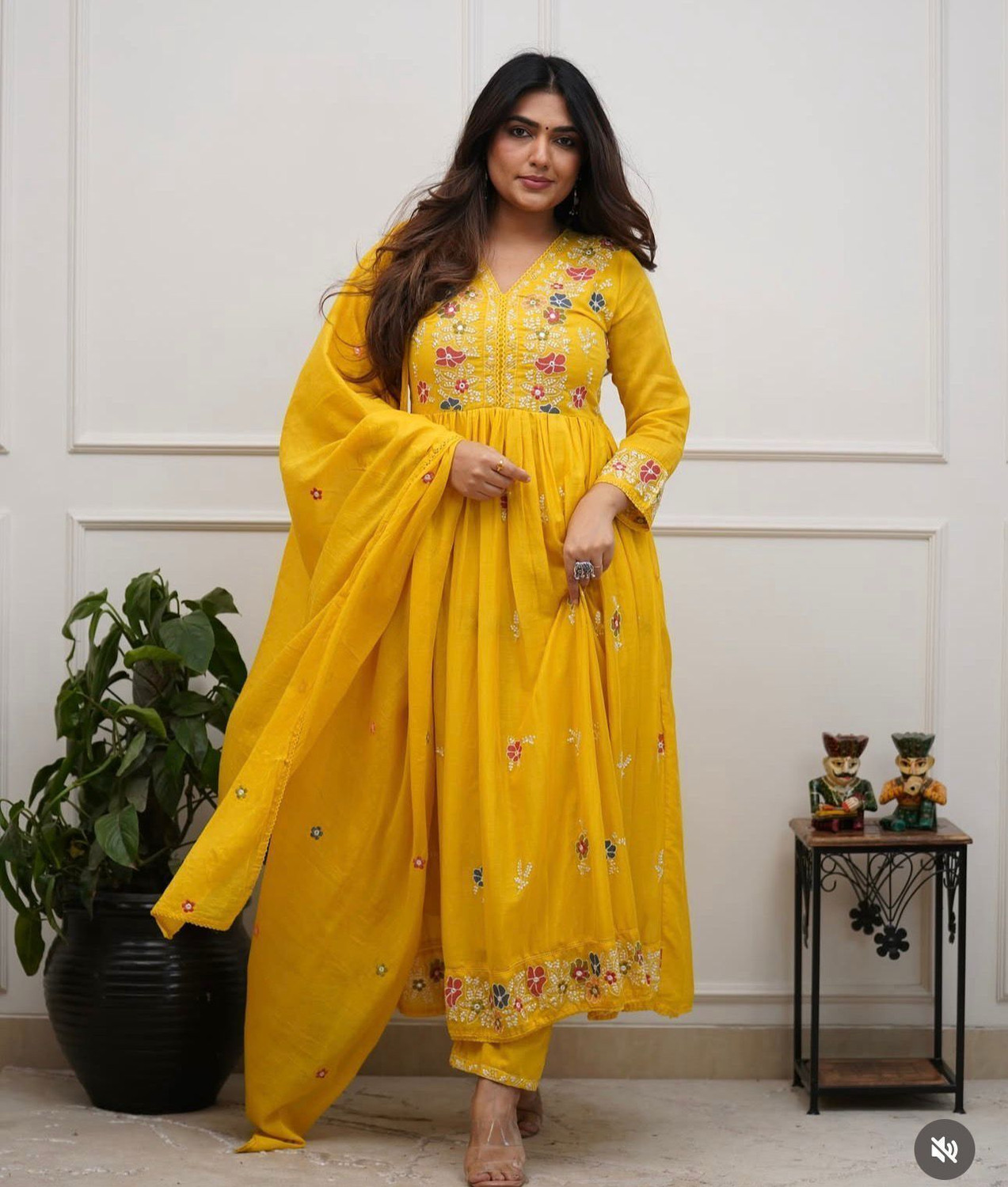 Image of Jaipuri Collection Women's Trending Solid kurta set Embroidered Kurta, Trouser /Pant & Dupatta Set