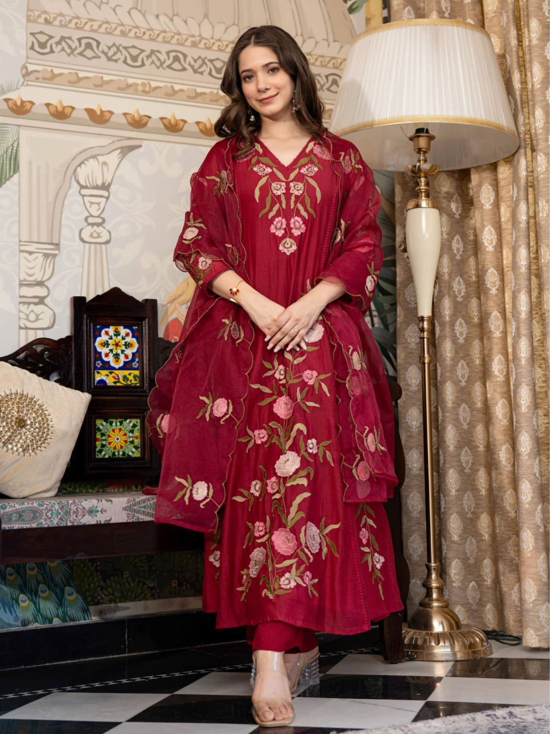 Image of Toochki Printed Kurta, Salwar & Dupatta Set