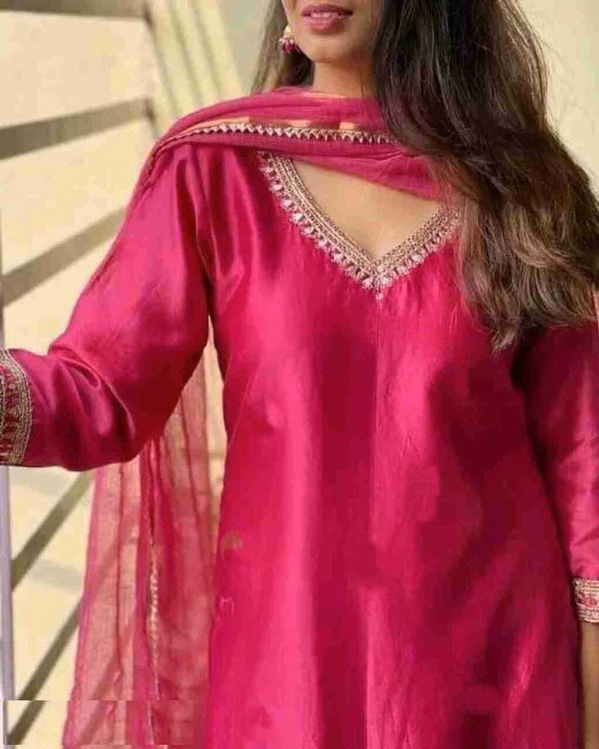 Image of Ankit Creations hetal Embroidered Anarkali Kurta, Bottom & Dupatta Set