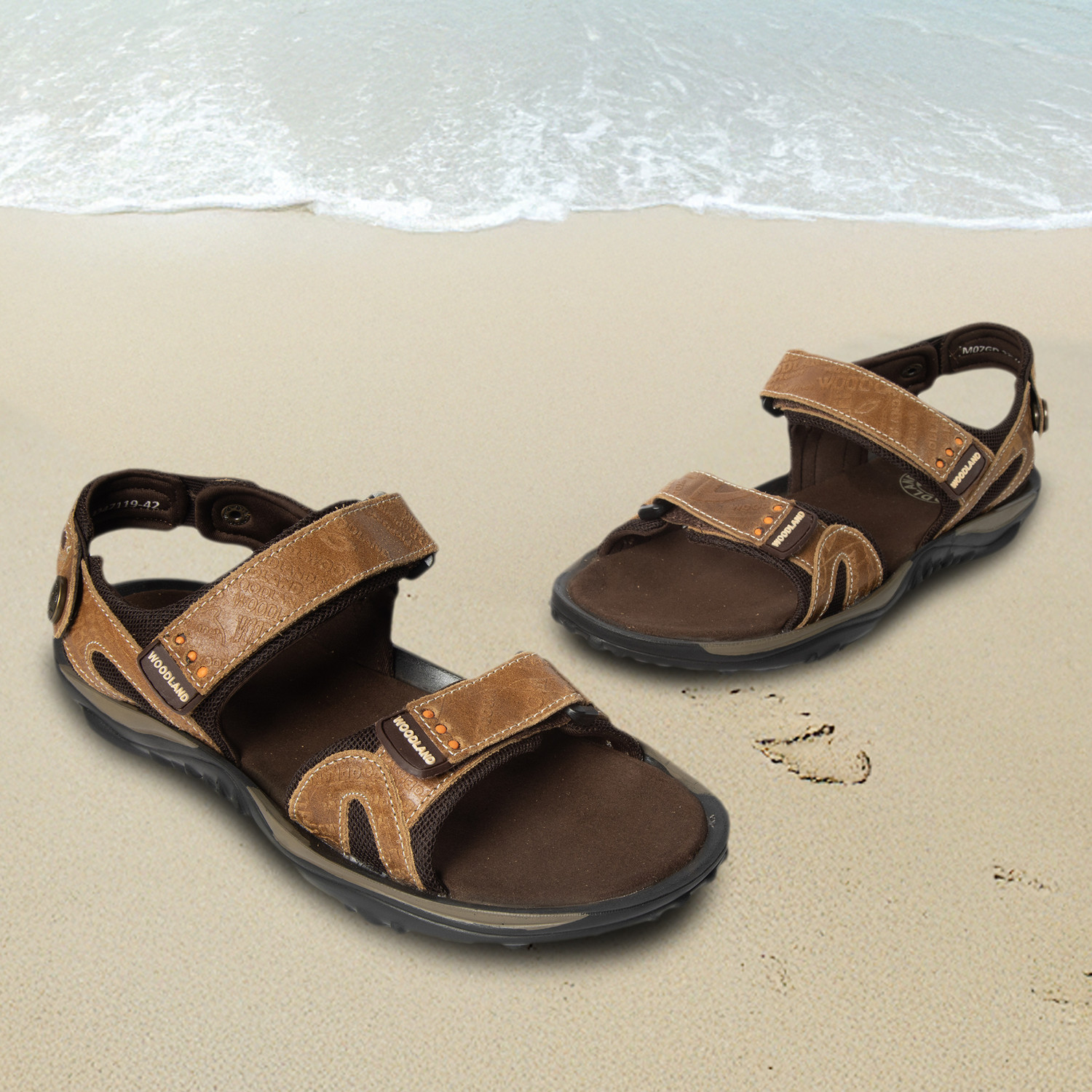 Image of WOODLAND Men Sandal (Green , 6)