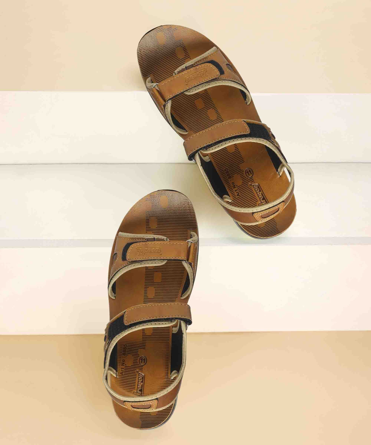 Image of Paragon Men PU8885G Stylish Lightweight Daily Durable Comfortable Formal Casuals Sports Sandal (Tan , 6 UK /India)