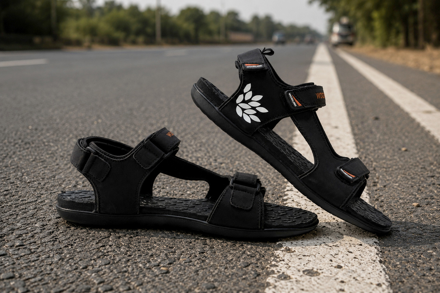 Image of WOODLAND Men Sandal (Black , 9)