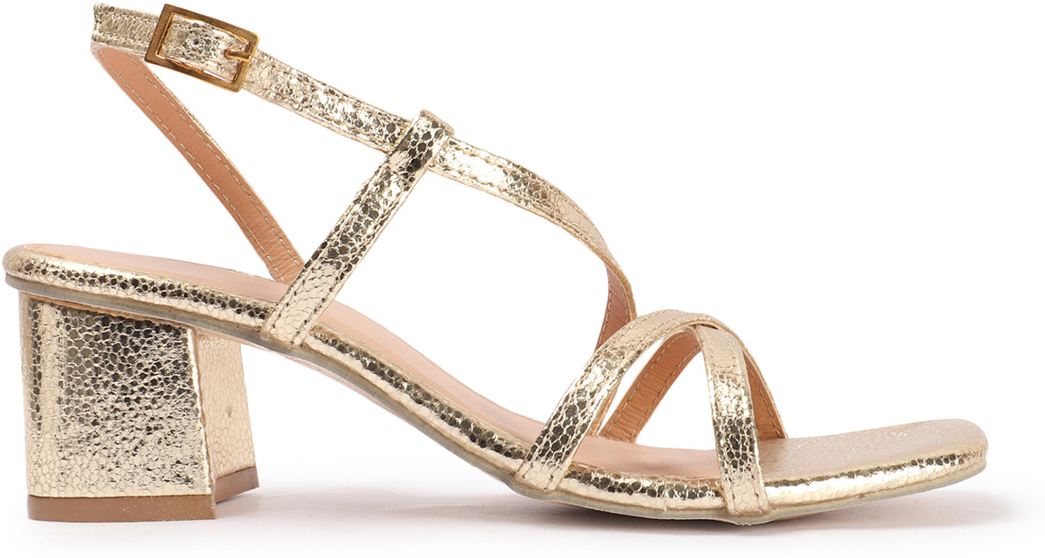 Image of Avivastyle Women Heels Sandal (Gold , 8)