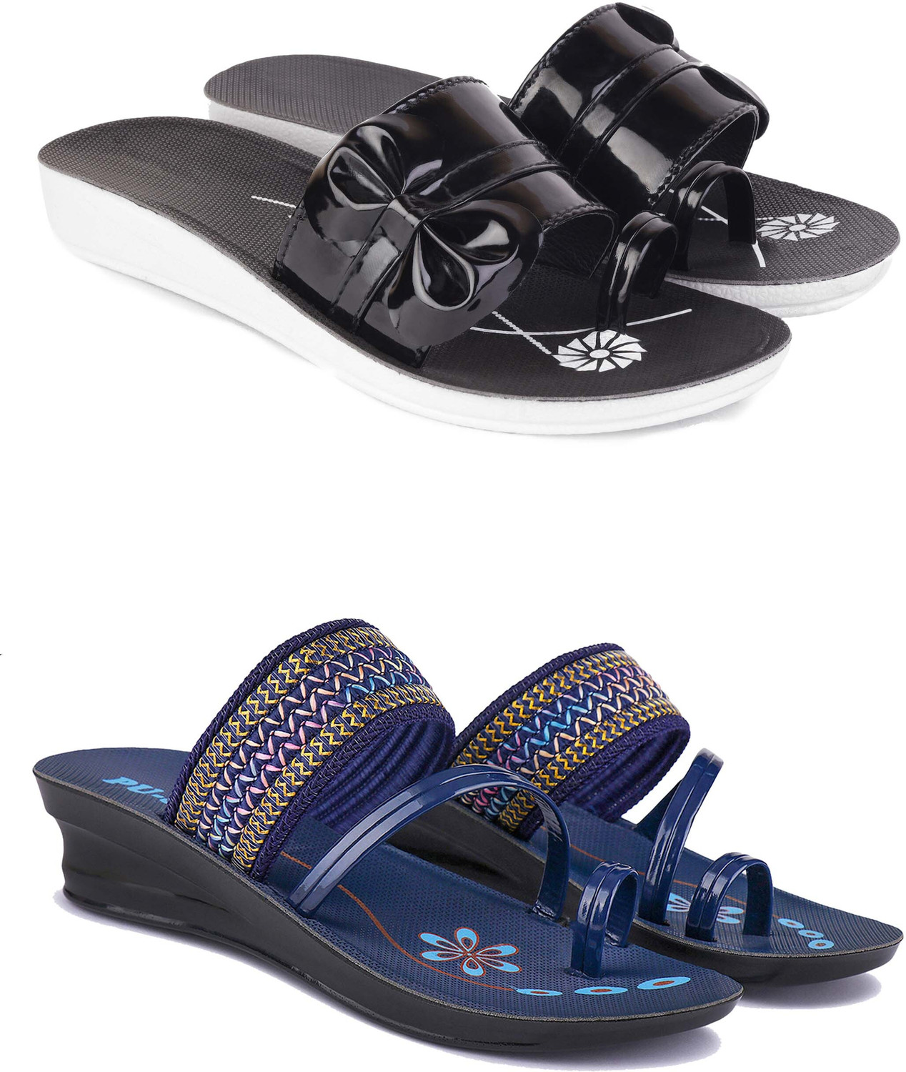 Image of VAN HEUSEN Women Bellies Sandal (Blue , 3)