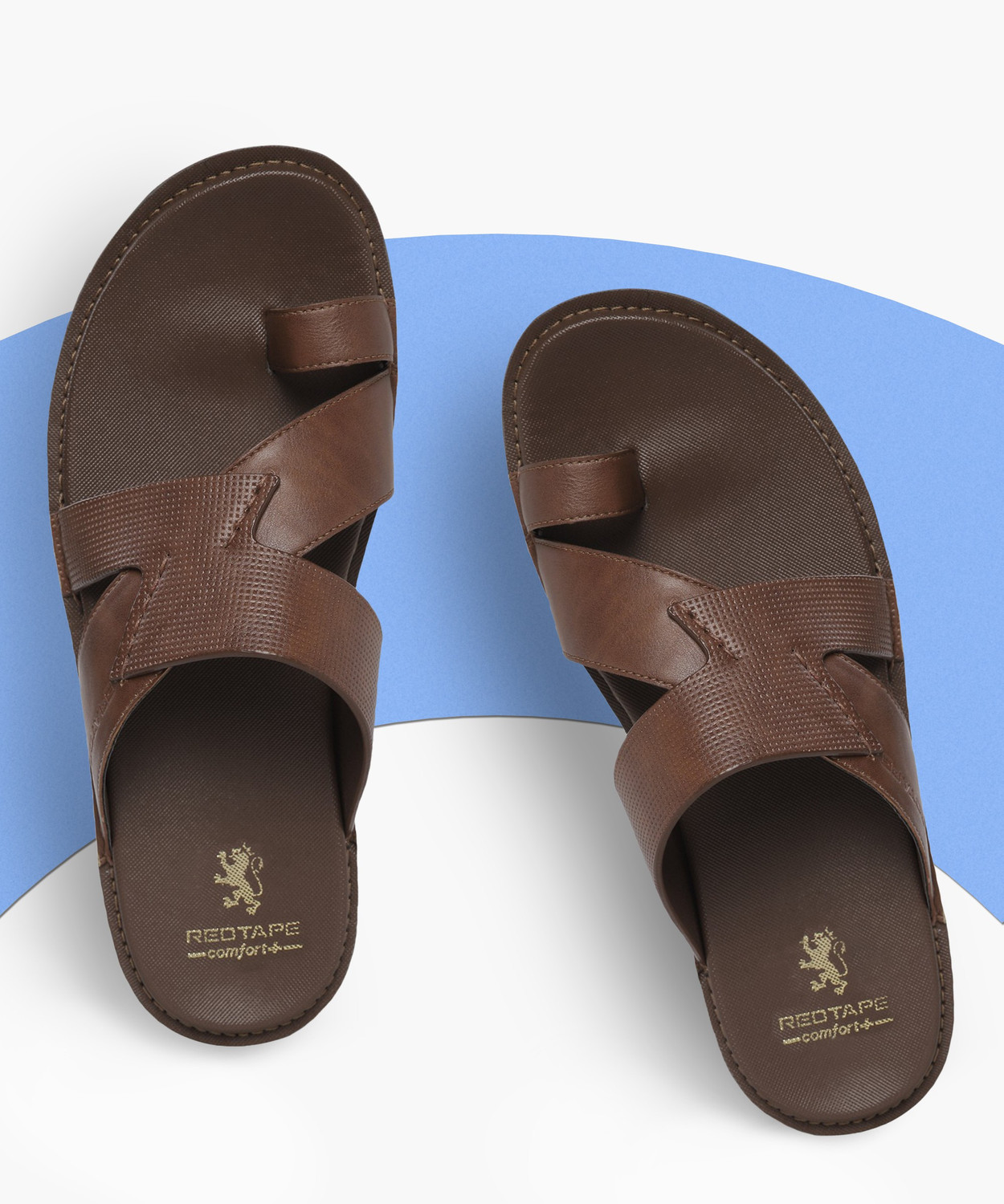 Red tape men's best sale tan leather sandals