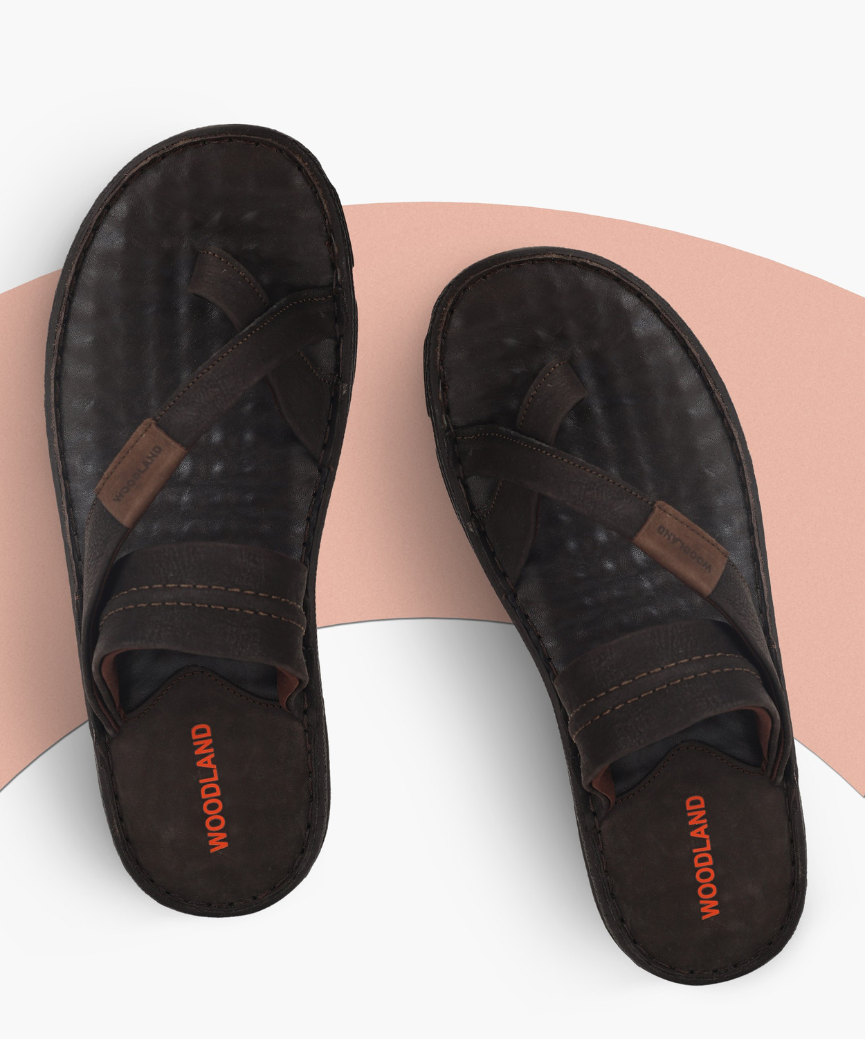 Woodland men's brown casual sandal top