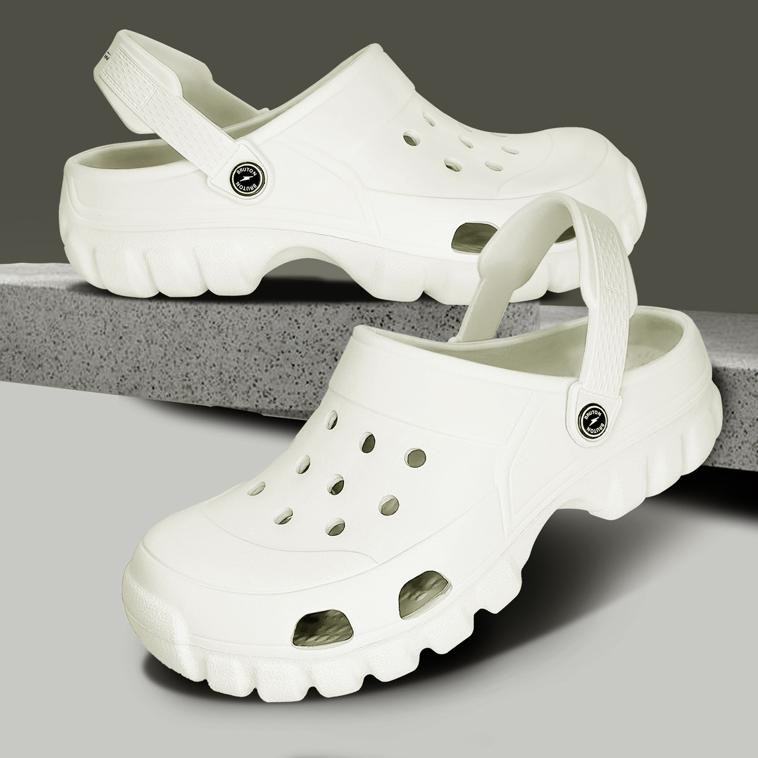 Image of Kraasa Men Clogs Sandal (White , 11)