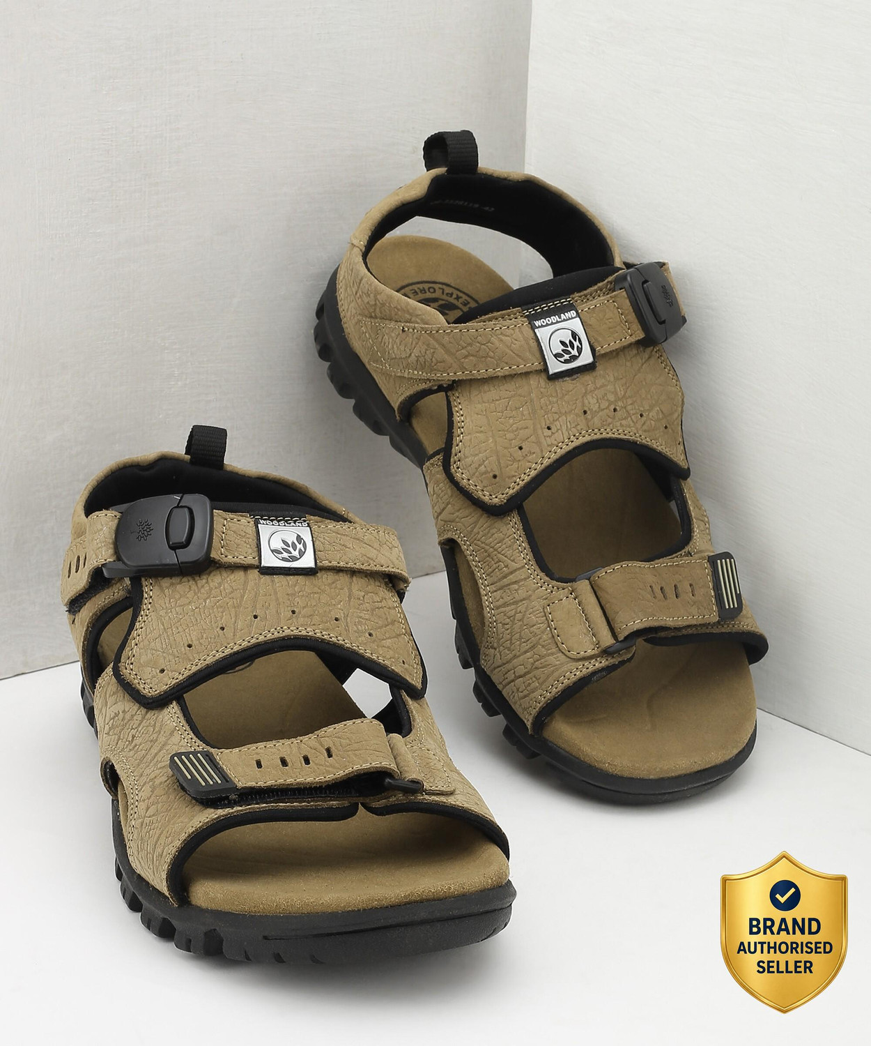 Woodland Men Khaki Casual