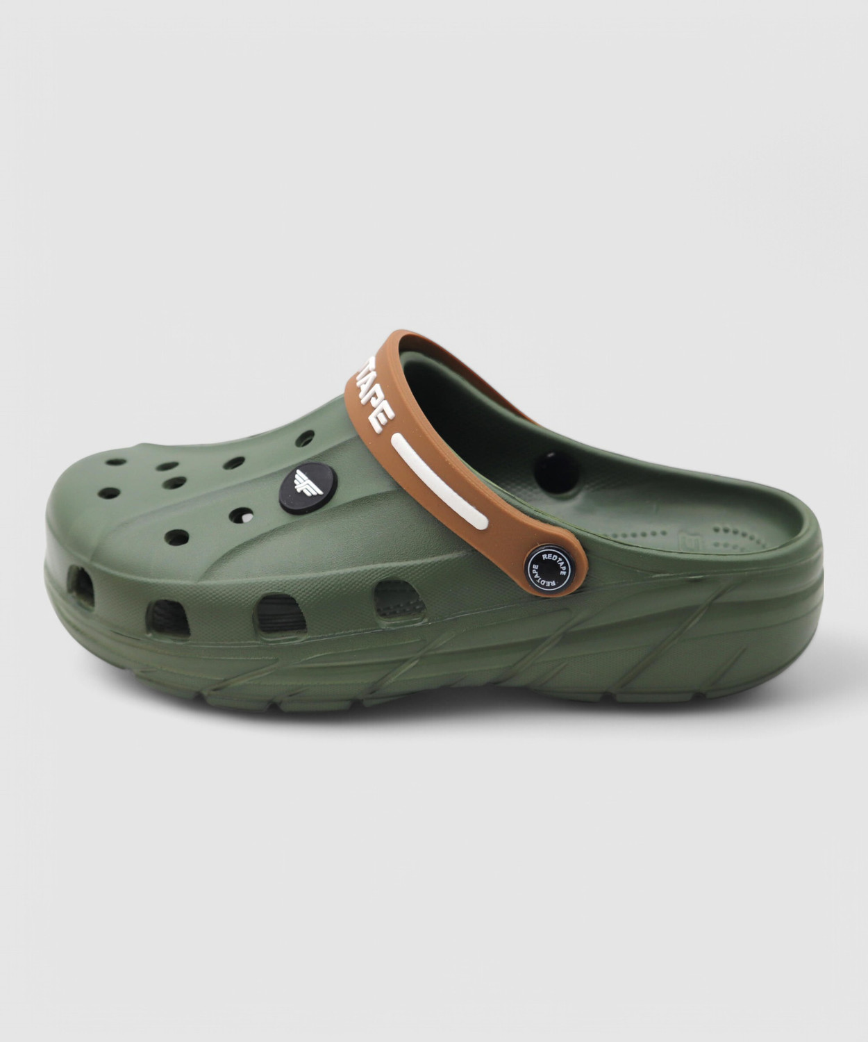 Red Tape Men Olive Clogs – Comfortable Slip-On Shoes