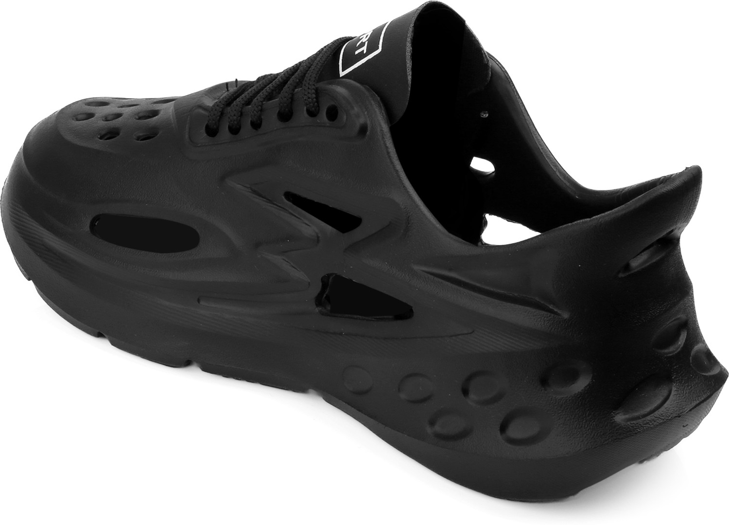 Image of DLS Men MENS AND BOYS IMPORTED STYLISH LACE UP CLOGS SANDAL SHOES Clogs Sandal (Black , 9)