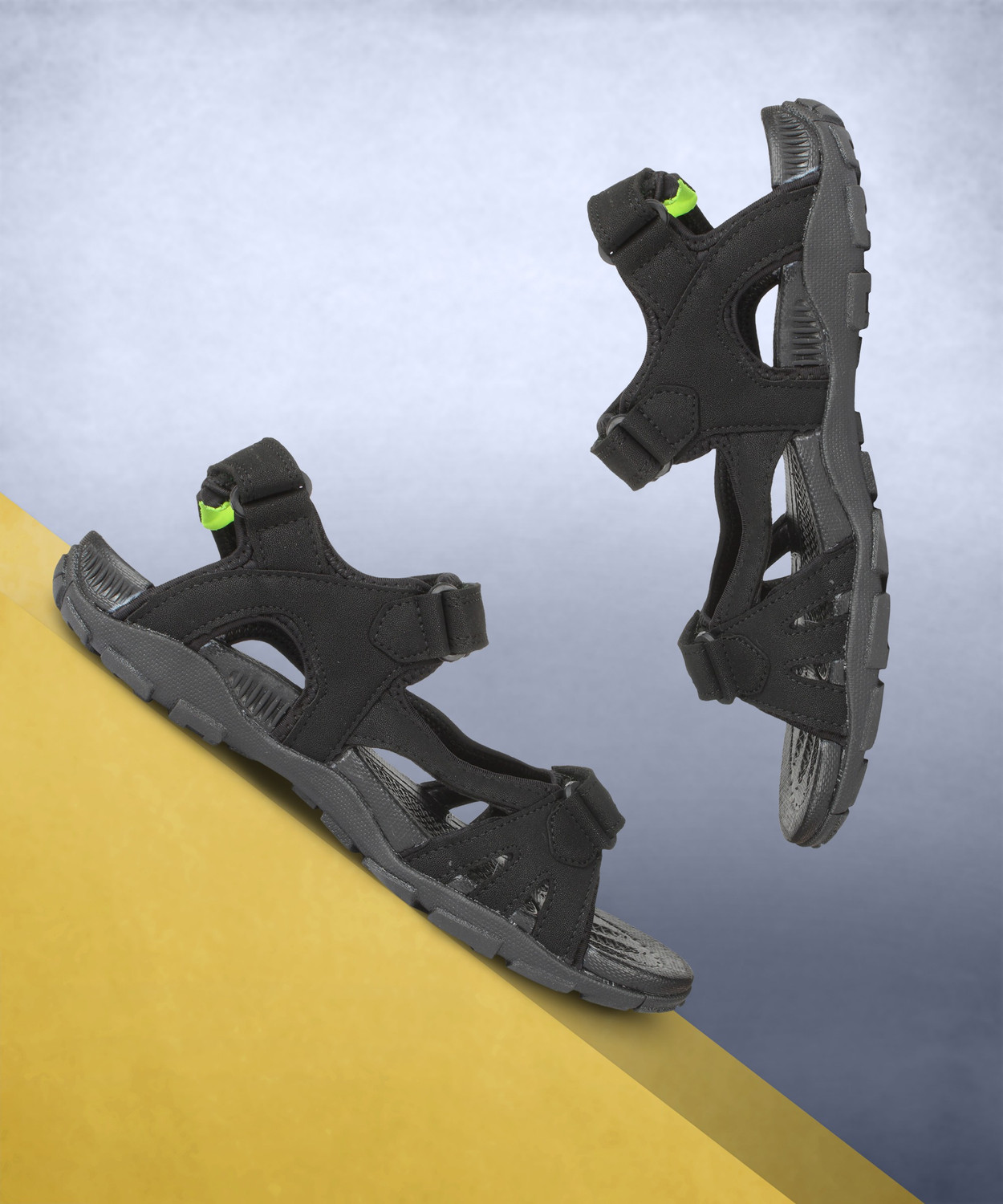 Sparx SS 496 Men Sandals Black Green 7 Price History