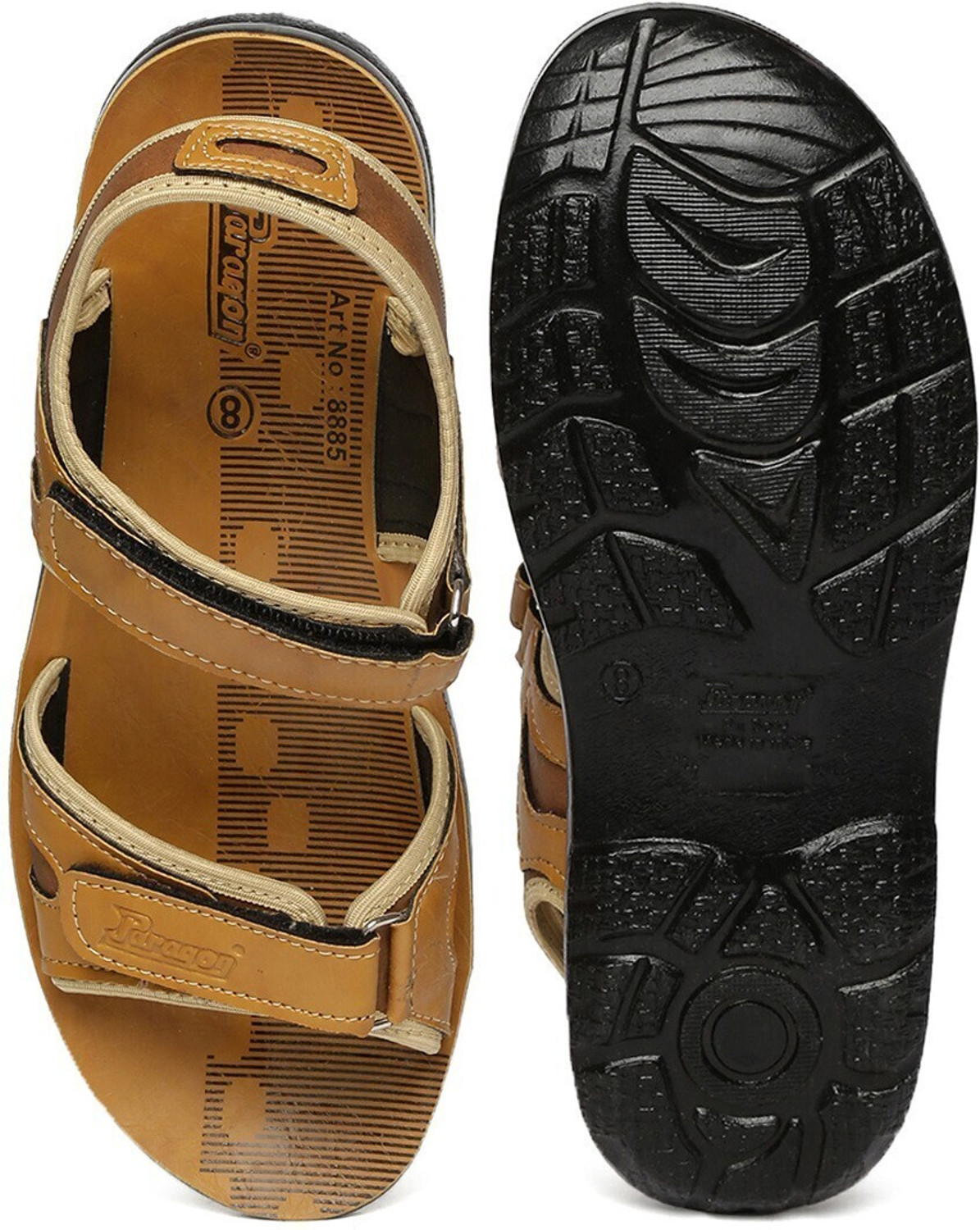 Image of Paragon Men PU8885G Stylish Lightweight Daily Durable Comfortable Formal Casuals Sports Sandal (Tan , 6 UK /India)
