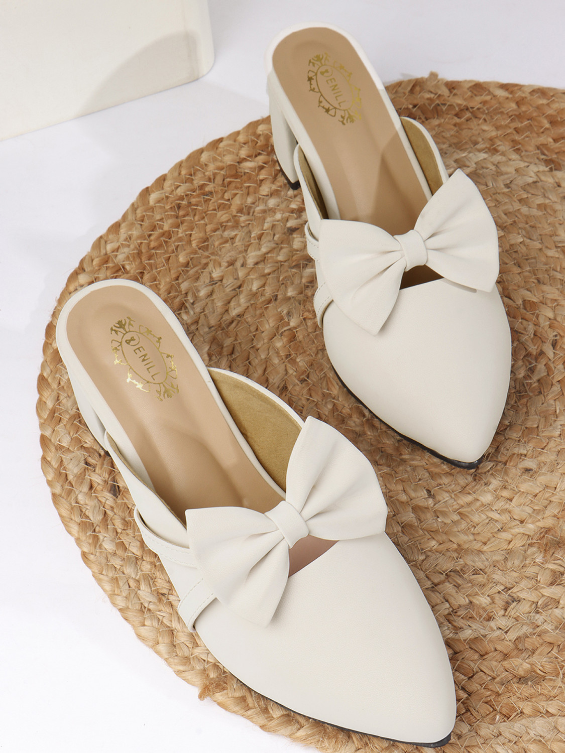 Image of KIVEFASHIONS Women Heels Sandal (White , 5)