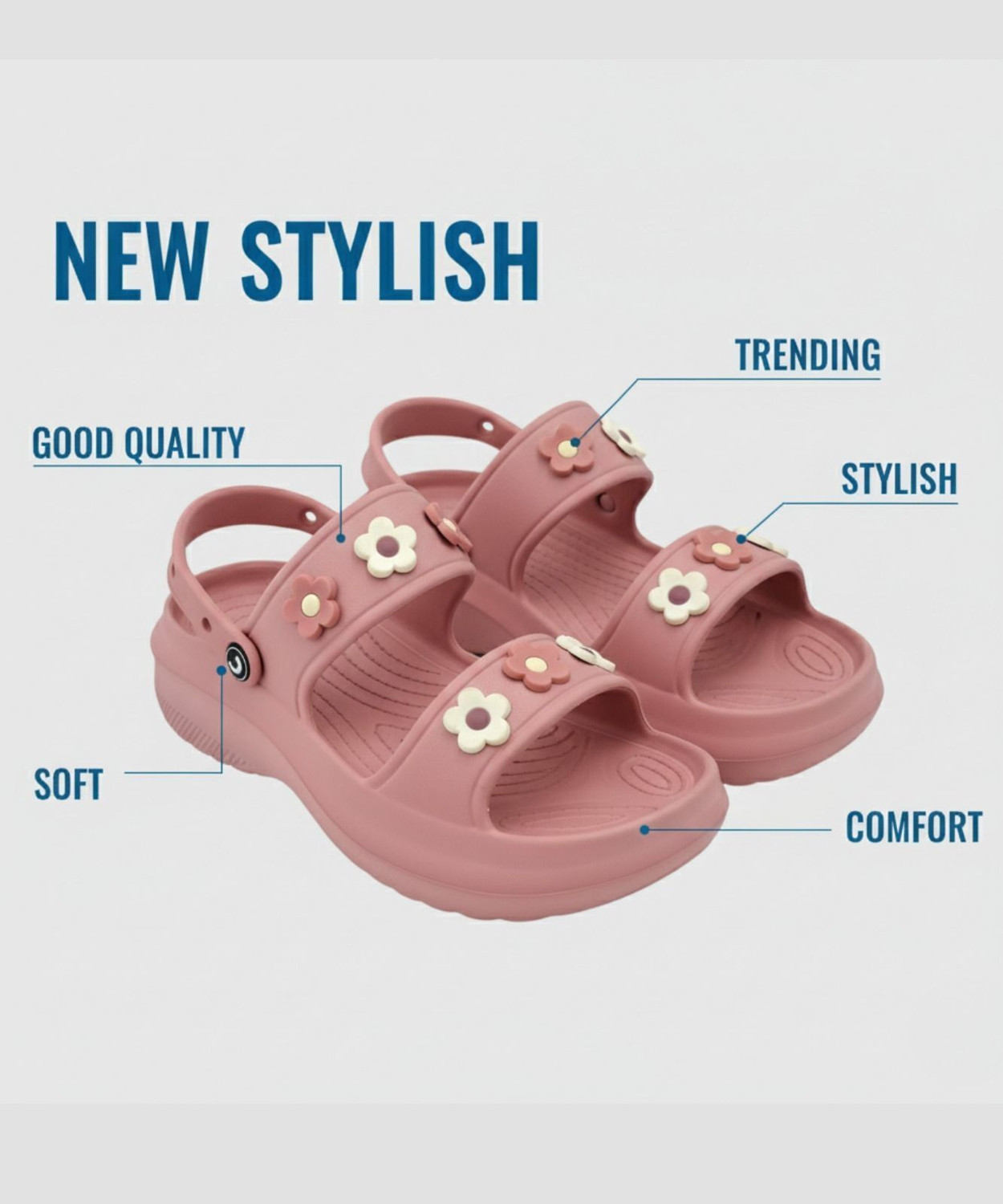 Image of Lehar Women Clogs Sandal (Pink , 6)