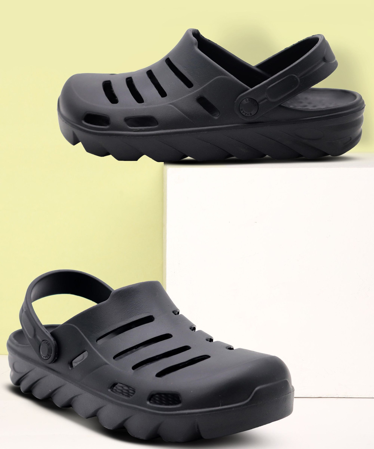 Image of CROCS Men Duet Sport Clog Clogs Sandal (Grey, Green , 5 UK /India)