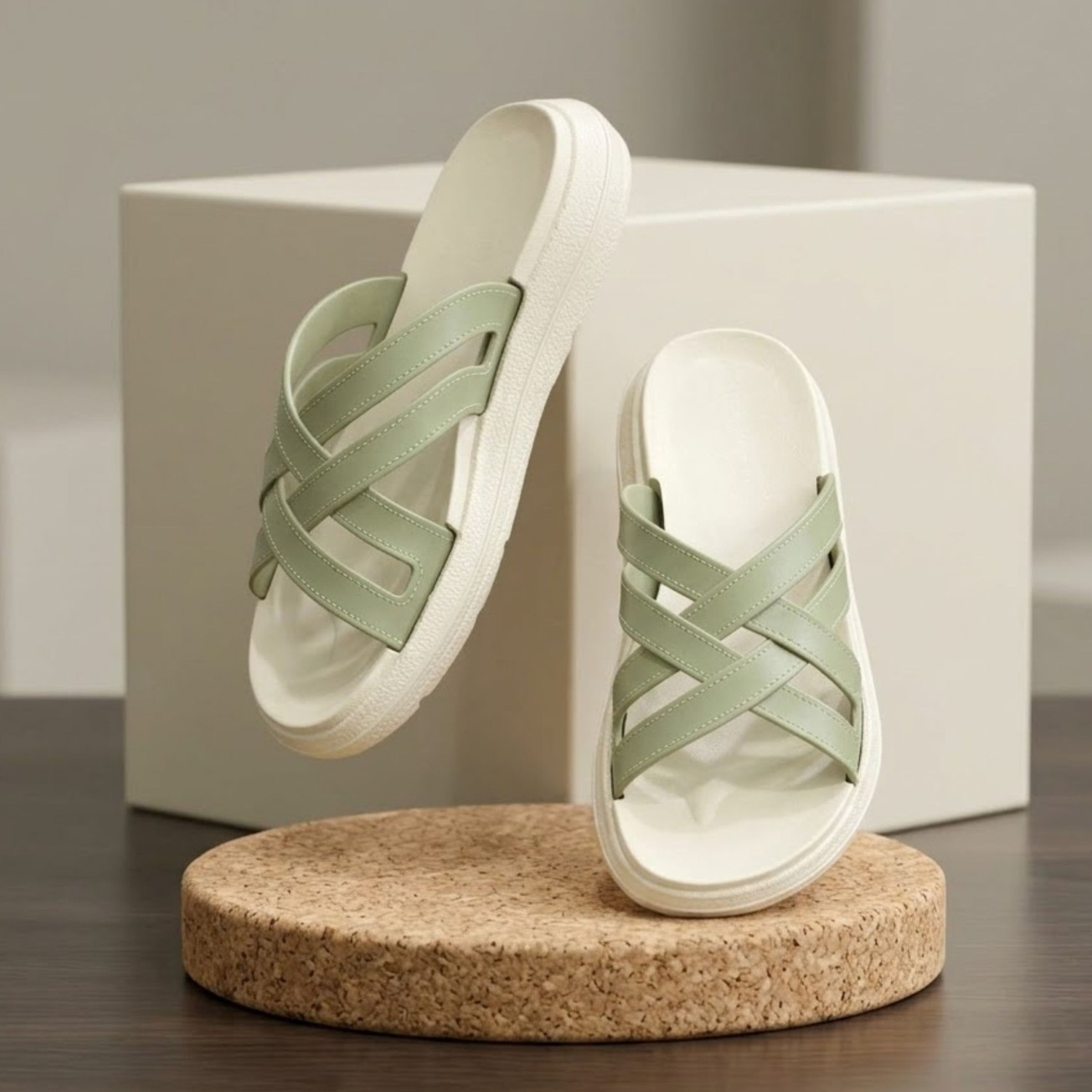 Image of OMIKA Women Flats Sandal (Beige , 5)