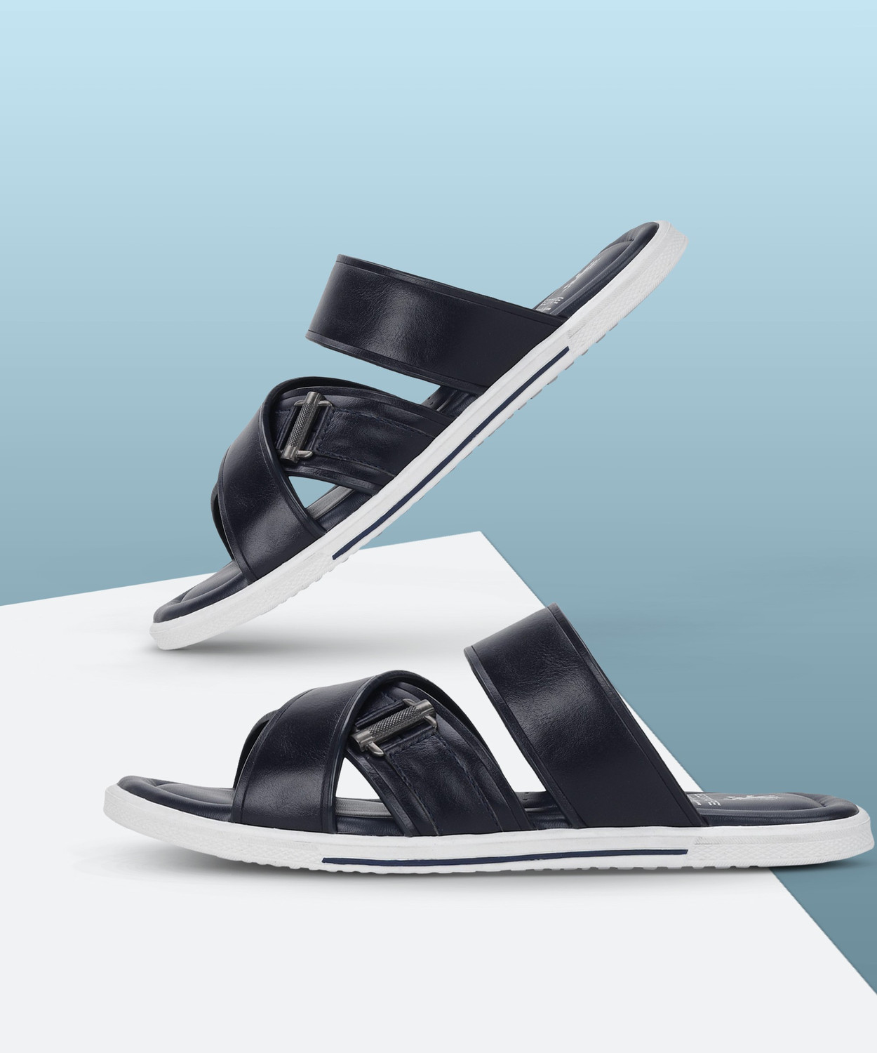 Red tape navy clearance floater sandals