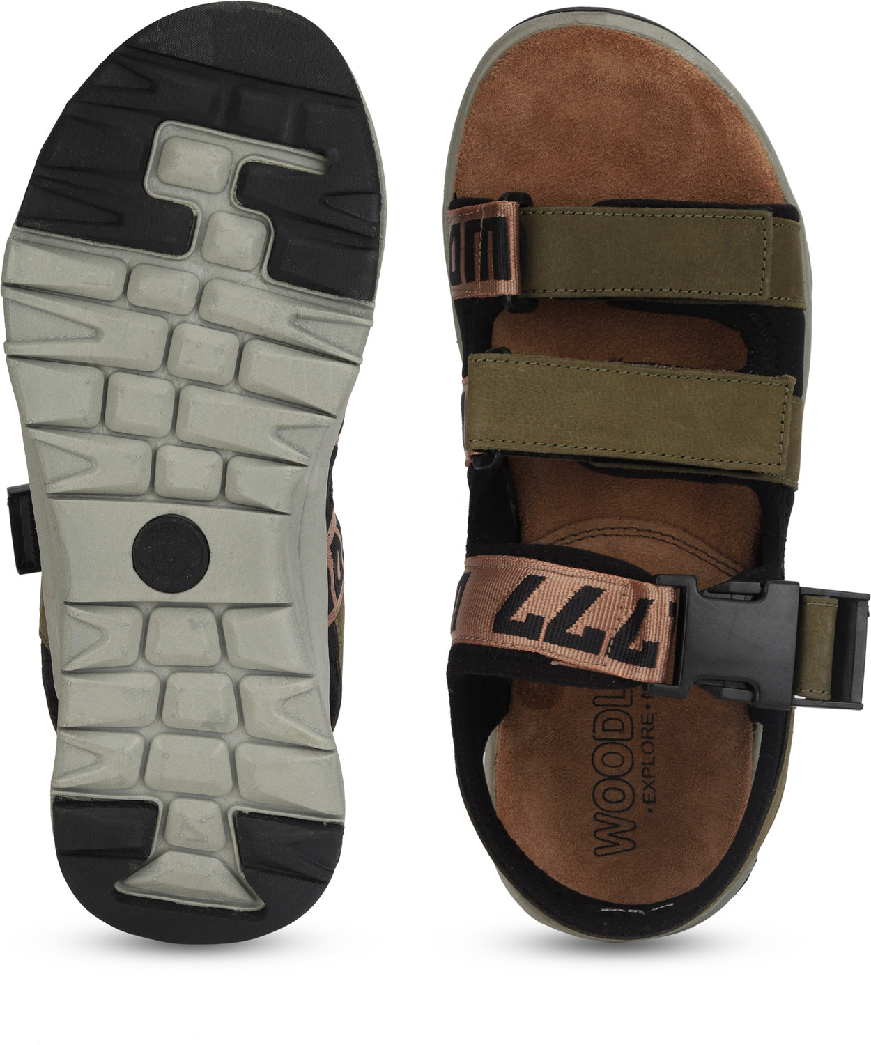 Woodland men's olive green casual sandal hot sale