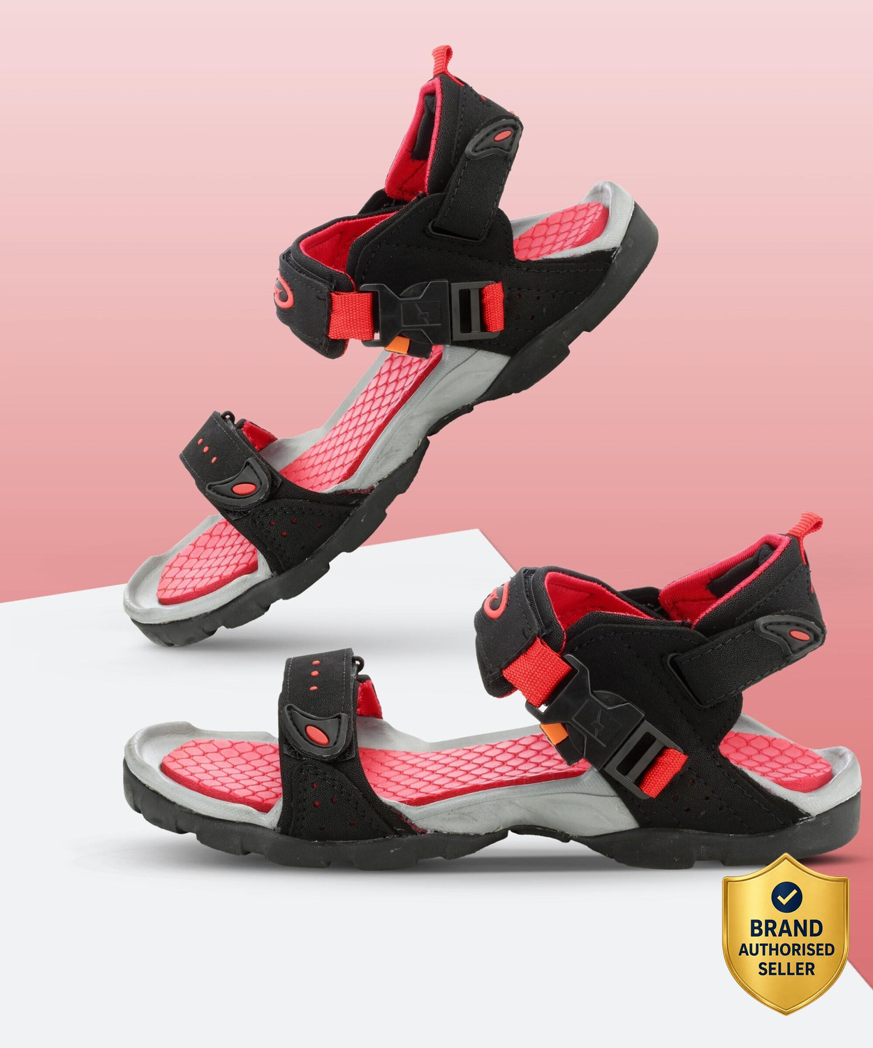 SPARX SS-502 Men Red, Black Casual