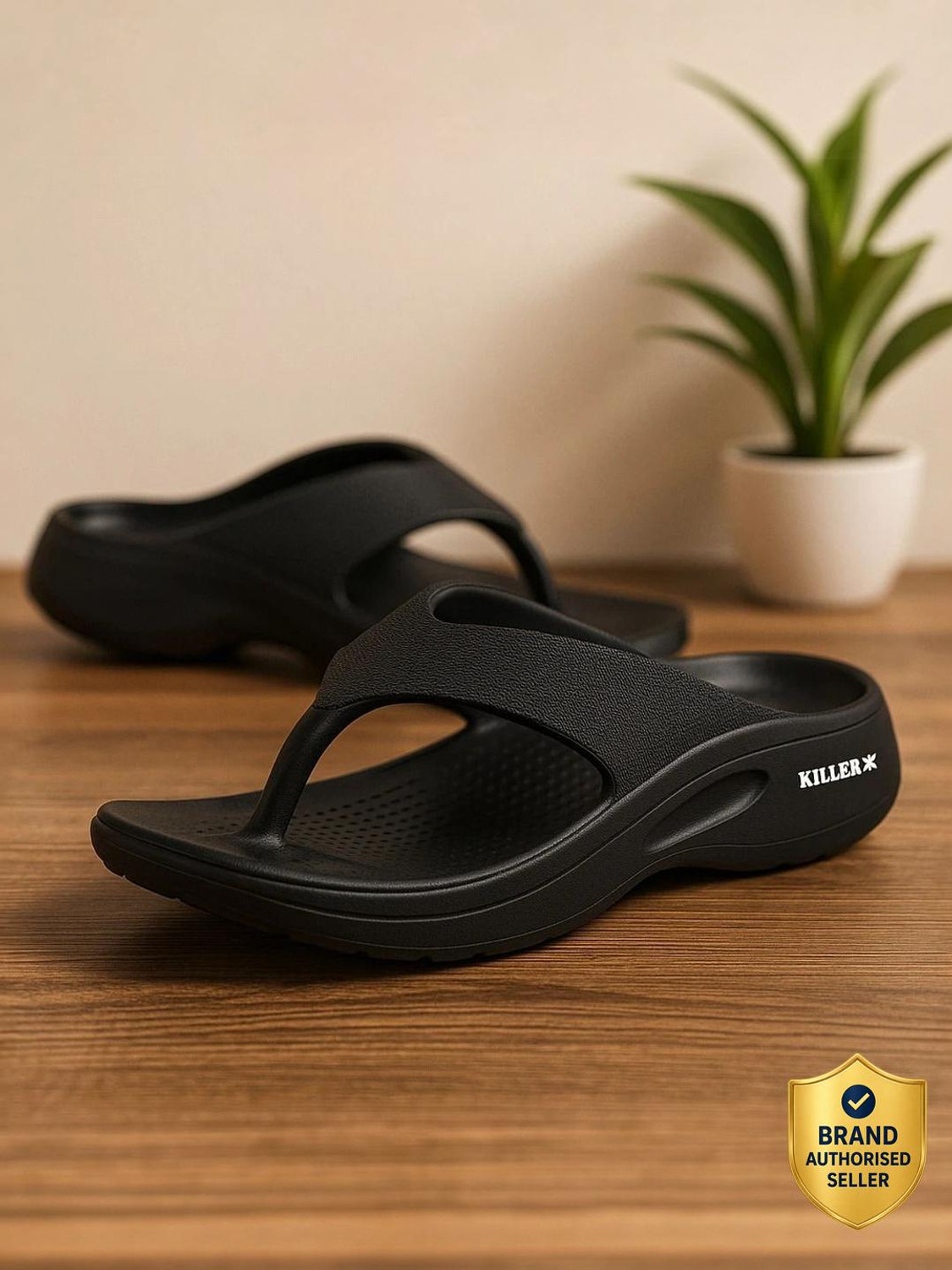 Image of WALKAROO Men Casual Sandal (Black , 8)