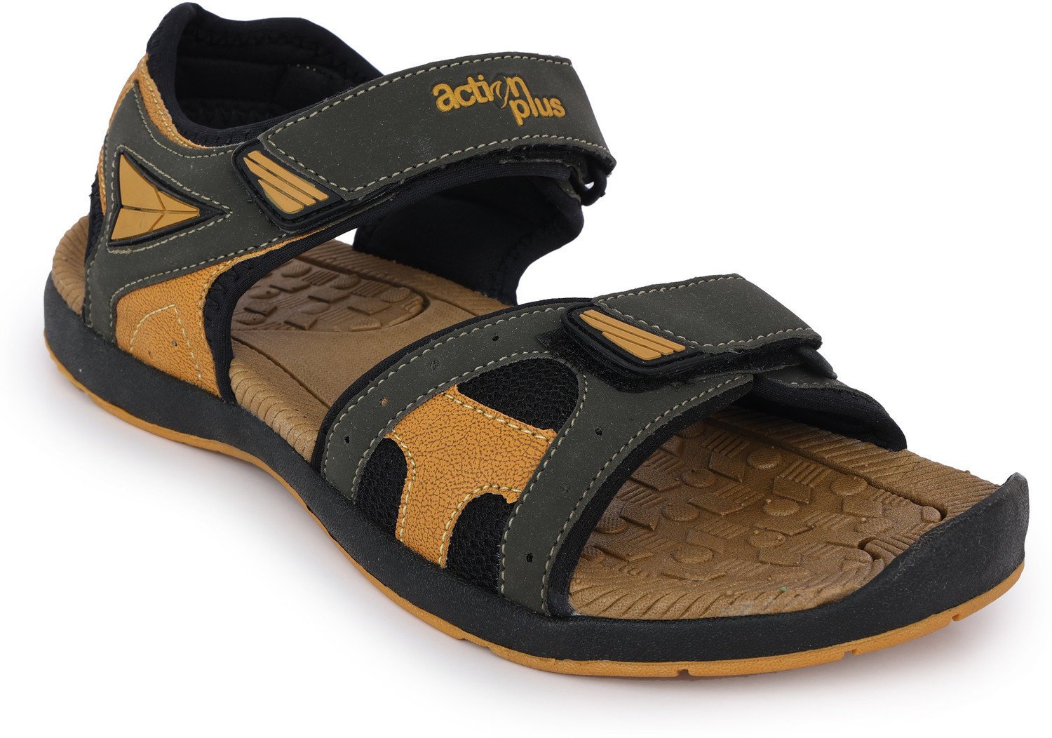 Image of Action Plus Men ONTM-01 Sports Sandal (Beige, Olive , 7)