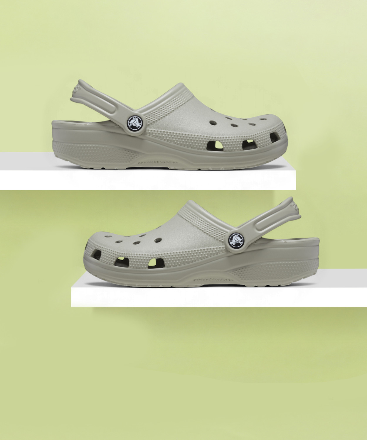 Image of CROCS Unisex Classic Glitter Casual Sandal (Silver , 3 UK /India)