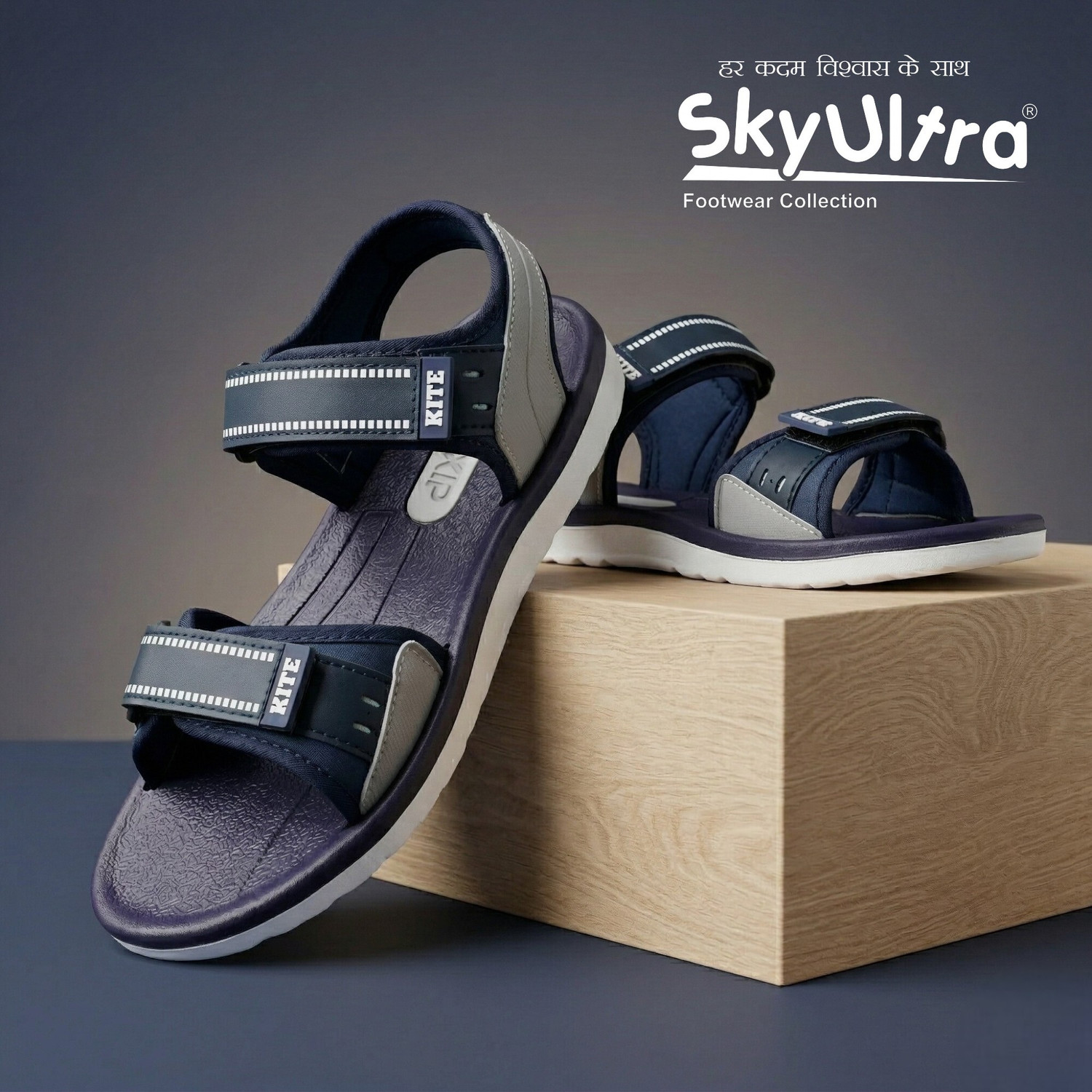 Image of Skyultra Men Casual Sandal (Navy , 7)
